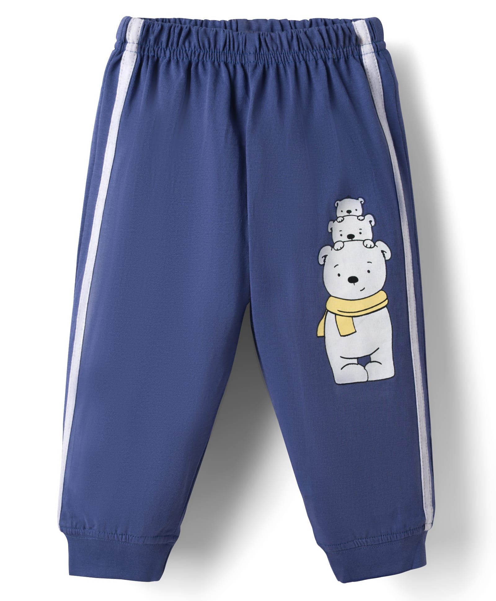 Tango Single Jersey Knit Full Length Lounge Pant with Bear Print - Blue-picture-37