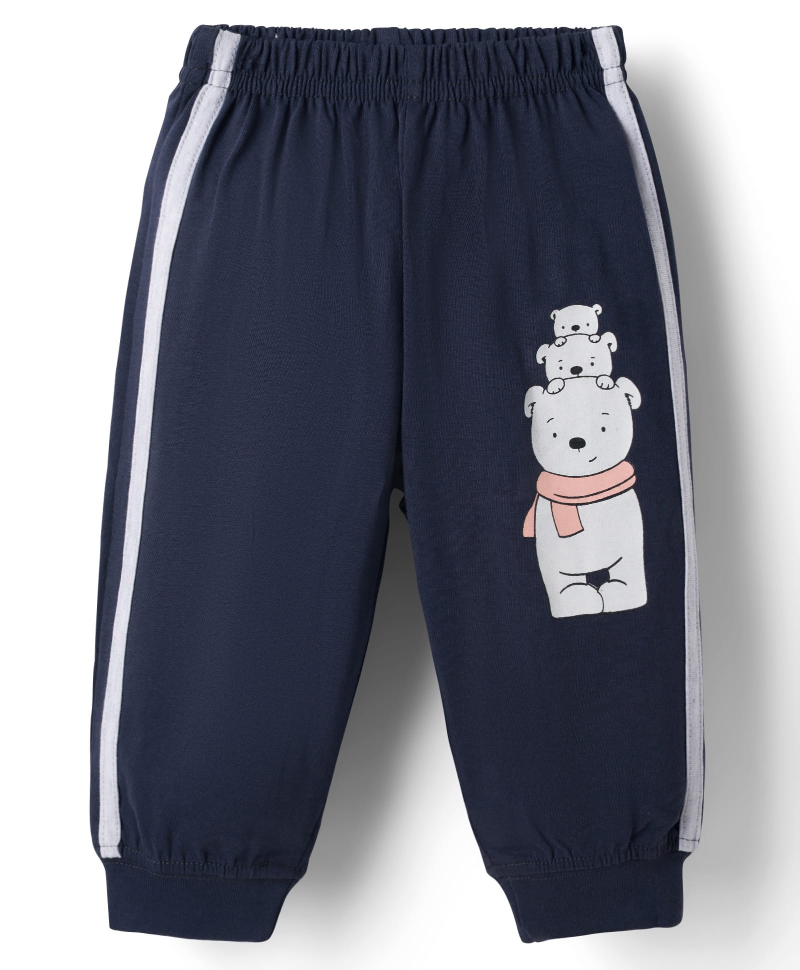Tango Single Jersey Knit Full Length Lounge Pant with Bear Print - Blue-picture-36