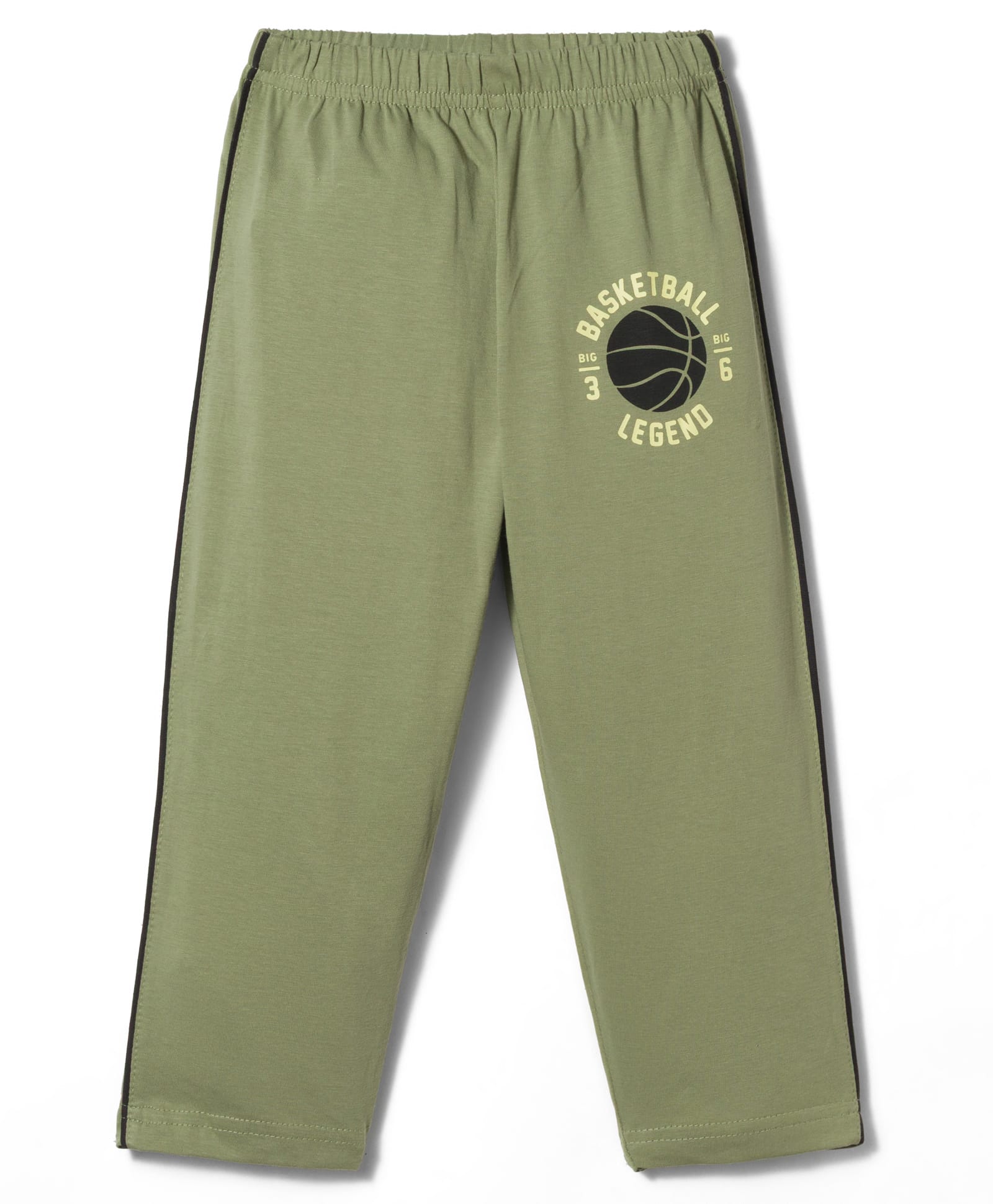Tango Single Jersey Knit Full Length Lounge Pant With Text Print - Sea Green-picture-17