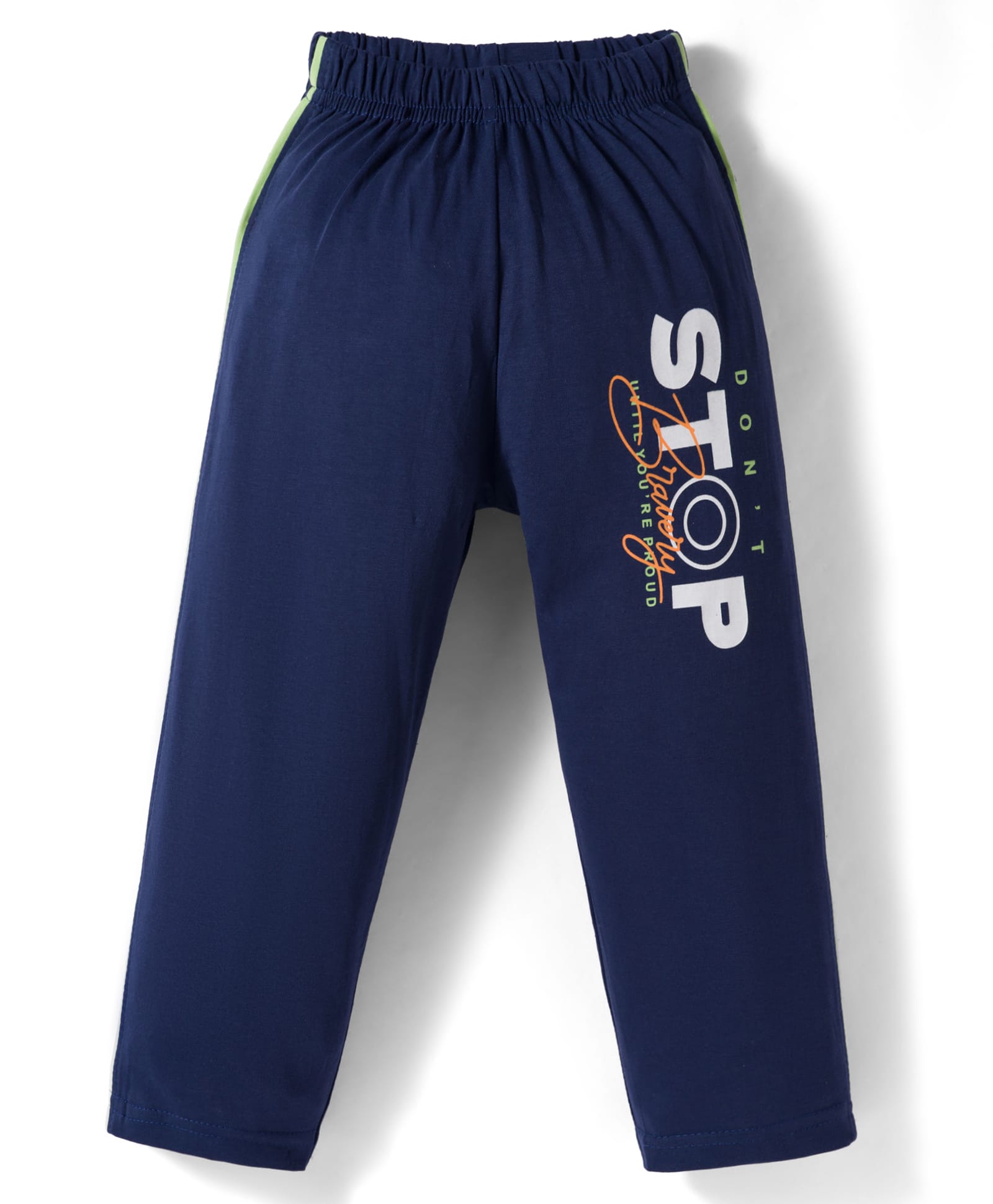 Taeko Single Jersey Knit Full Length Lounge Pant With Text Print - Blue-picture-14