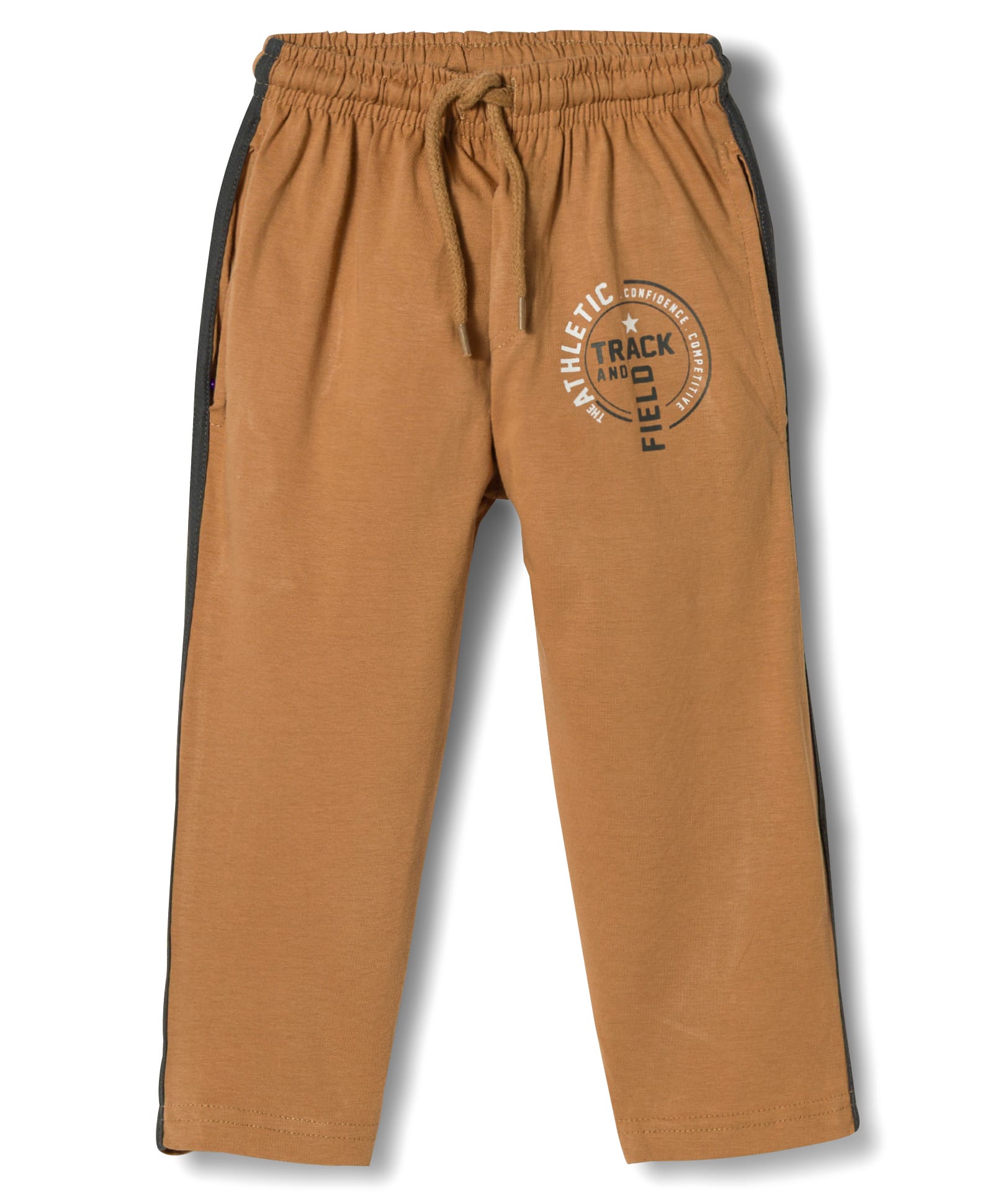 Taeko Single Jersey Knit Full Length Lounge Pant With Text Print - Brown-image-10