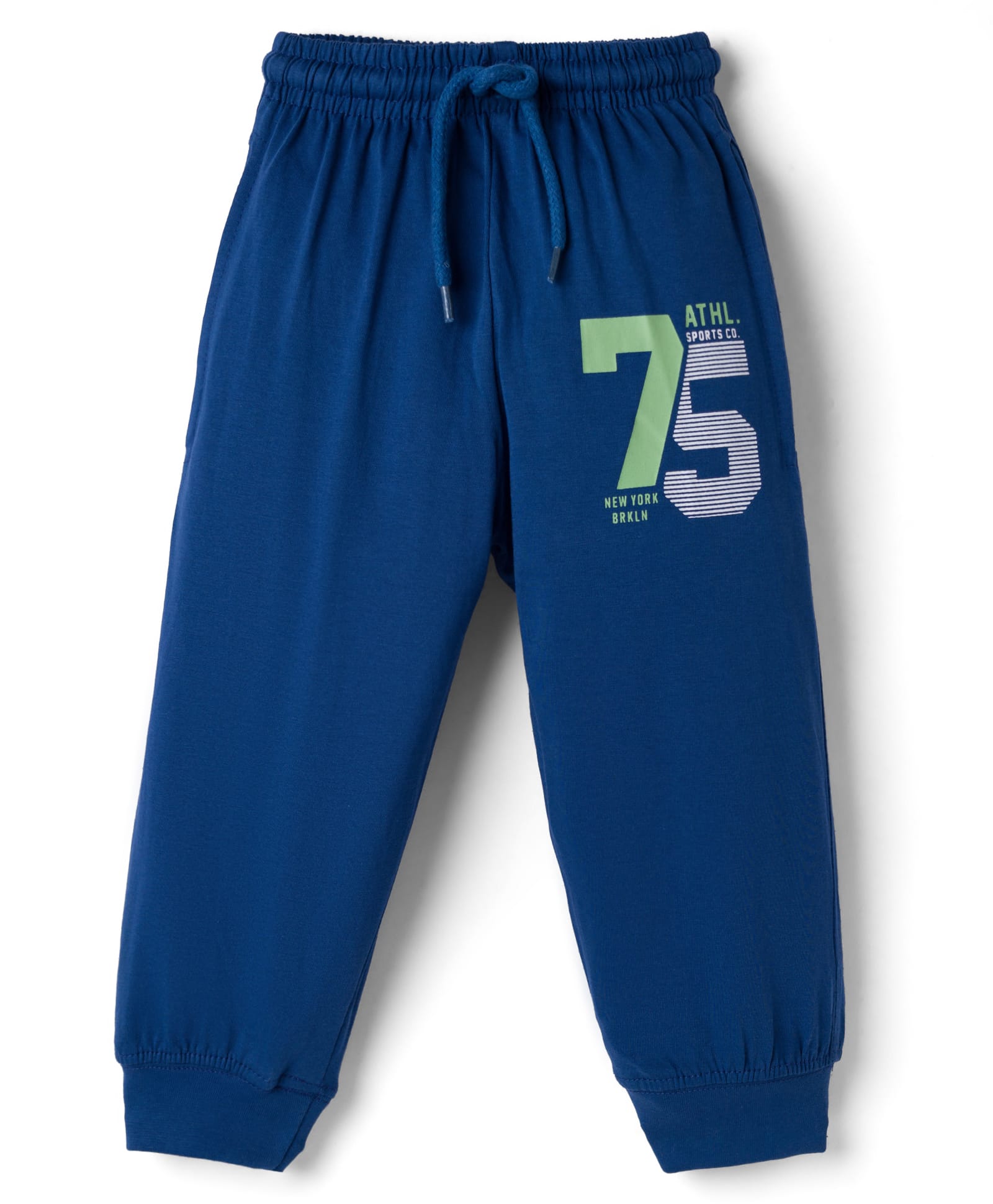 Taeko Single Jersey Knit Full Length Jogger Fit Lounge Pant with Numbers Print - Blue-picture-18