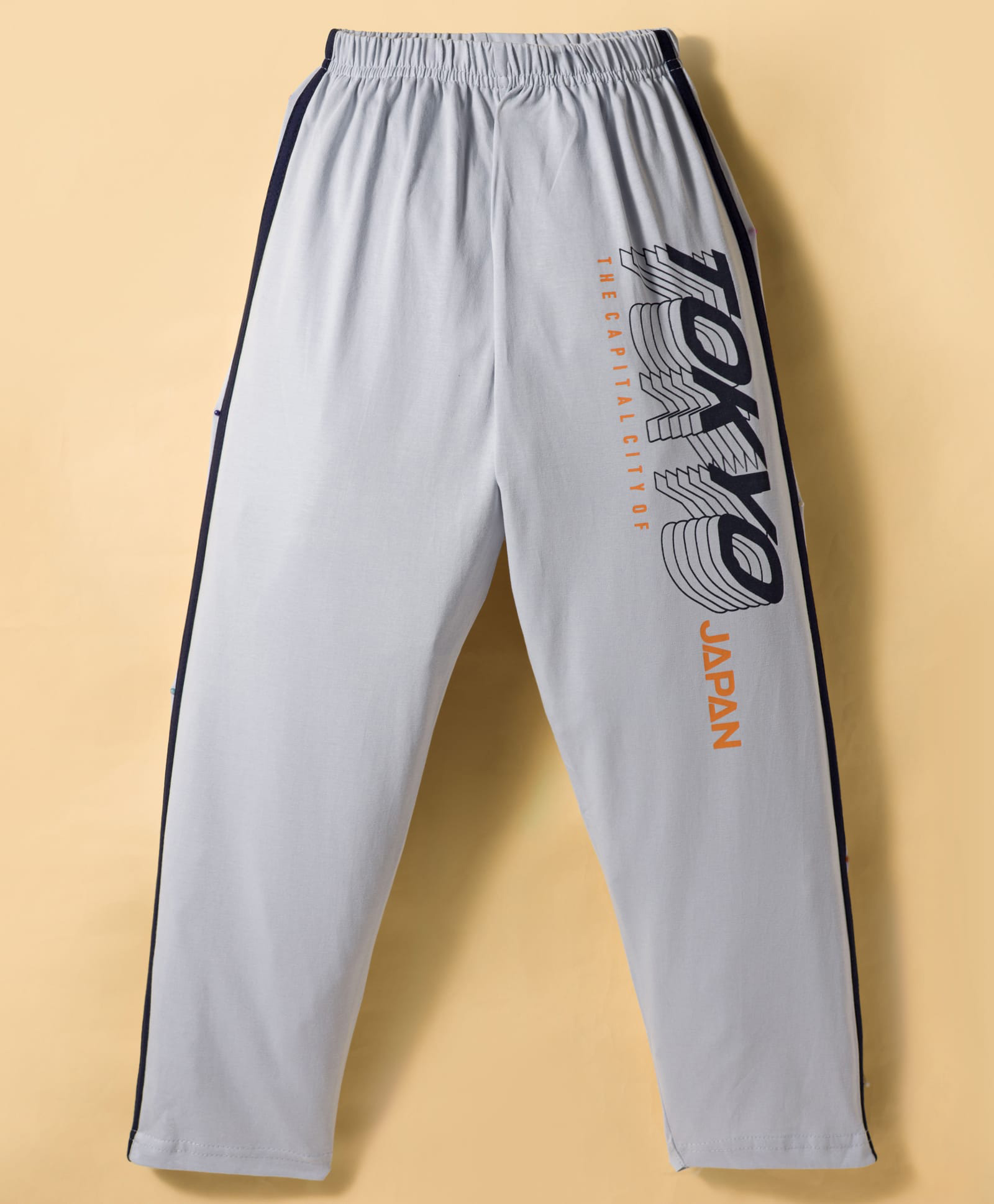Taeko Single Jersey Knit Full Length Lounge Pant with Text Print - Navy Blue-picture-21