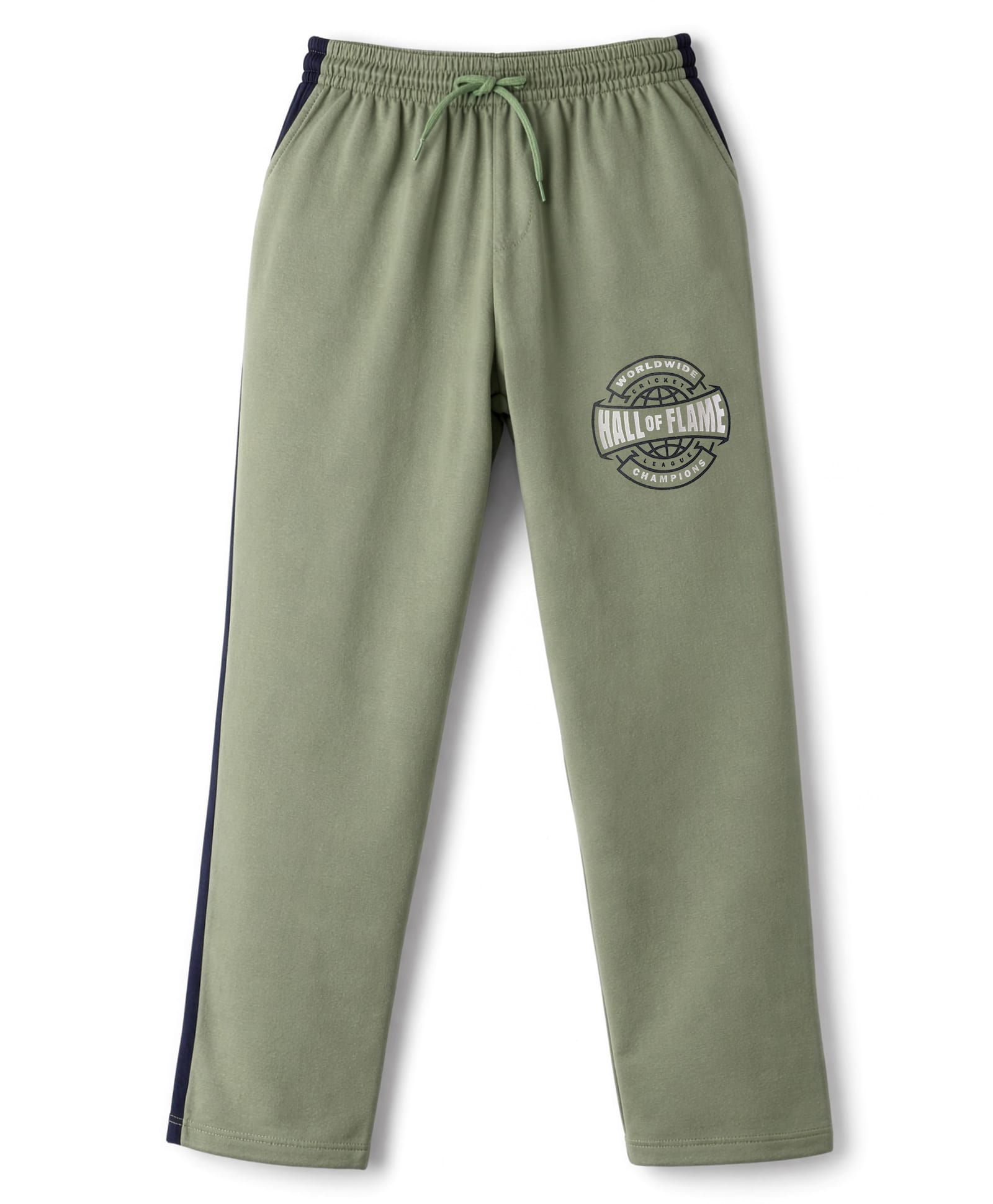 Taeko Single Jersey Knit Full Length Lounge Pant with Text Print - Green-picture-26
