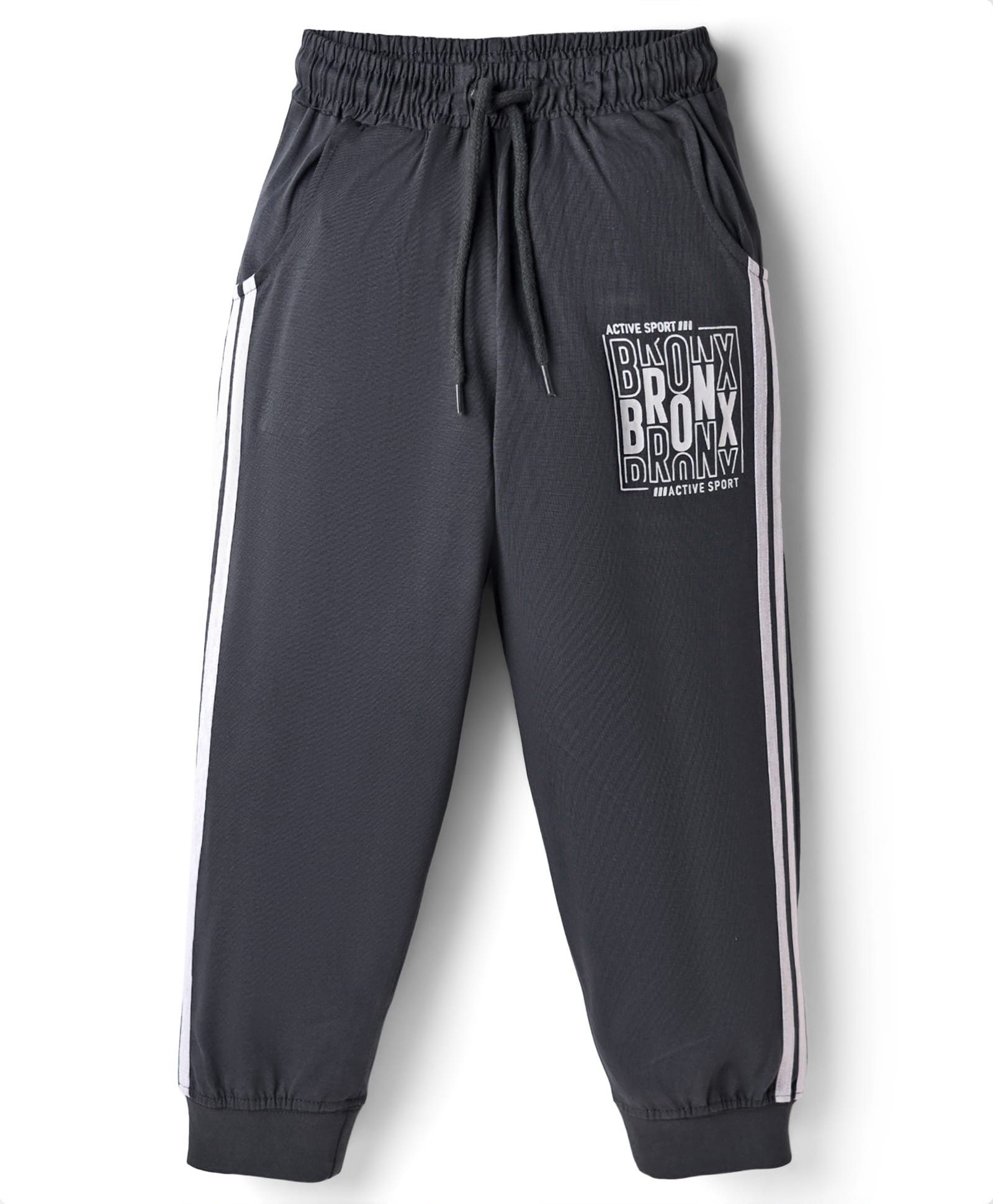 Taeko Single Jersey Knit Full Length Jogger Fit Lounge Pant with Text Print - Grey-picture-15