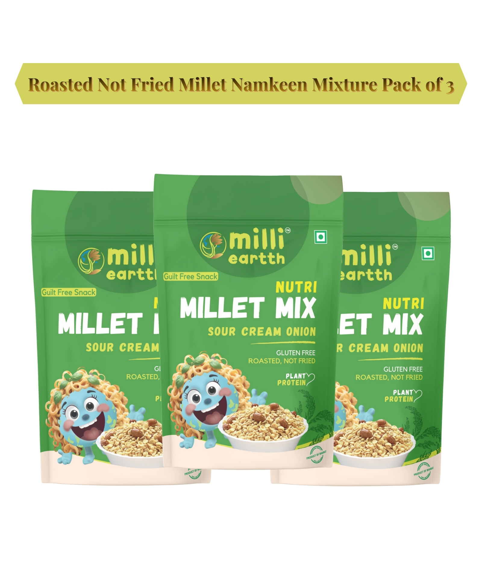 millieartth Nutri Millet Namkeen Mix Sour Cream Onion (120gx3)-image-46