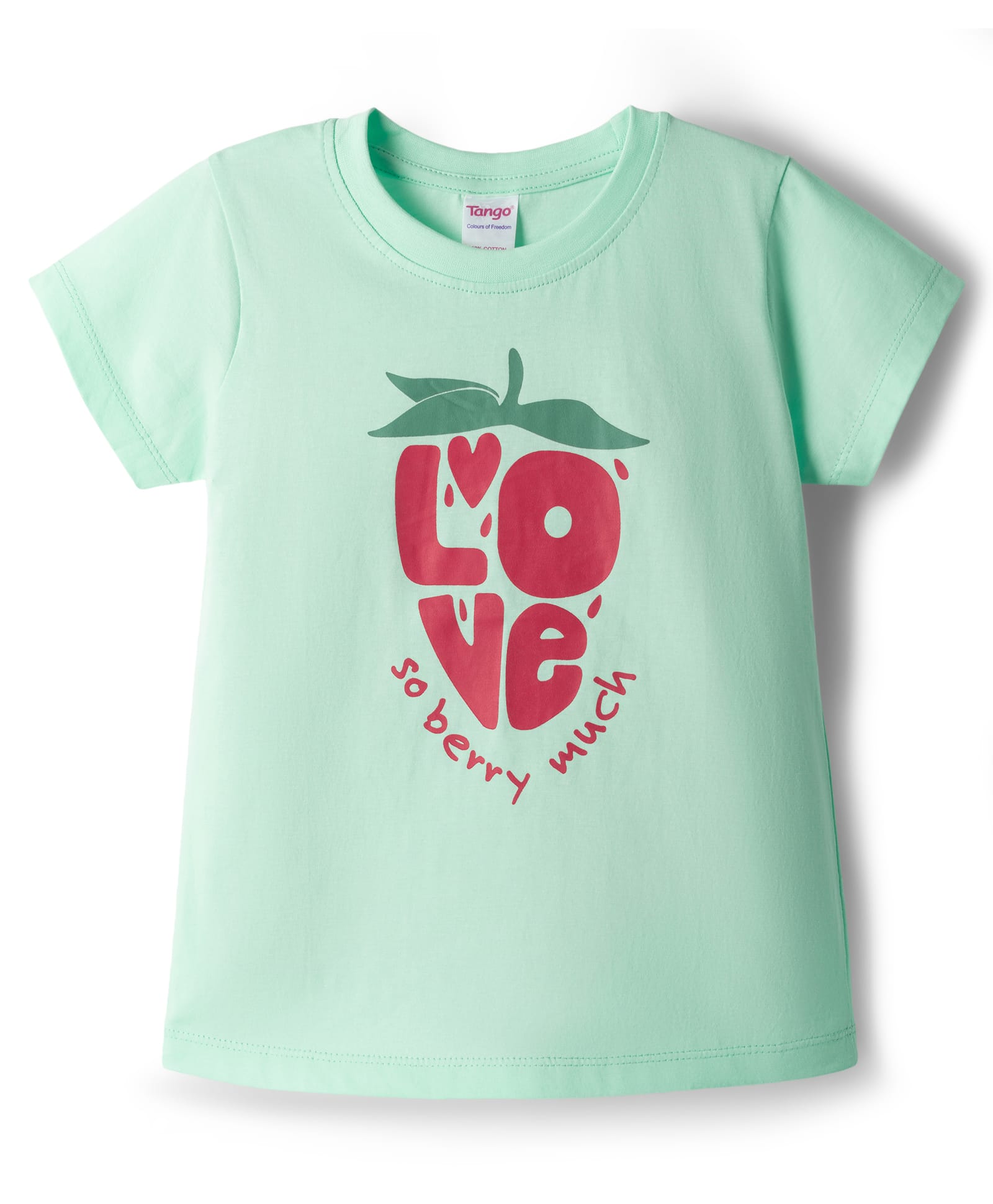 Tango Single Jersey Knit Half Sleeves Text Printed T-Shirt - Light Green-image-28