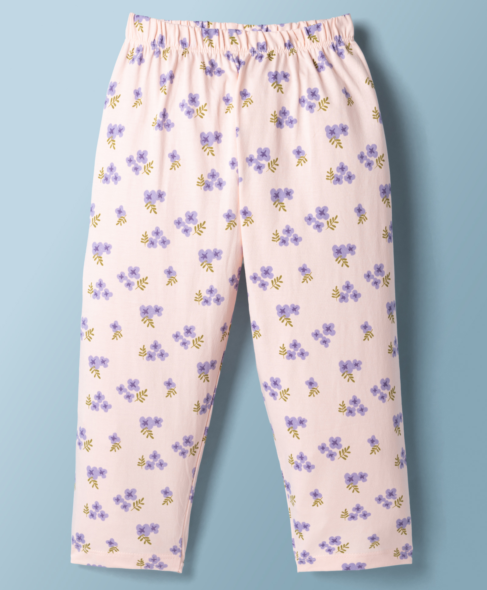 Tango Single Jersey Knit Floral Printed Three Fourth Leggings - Peach-picture-23