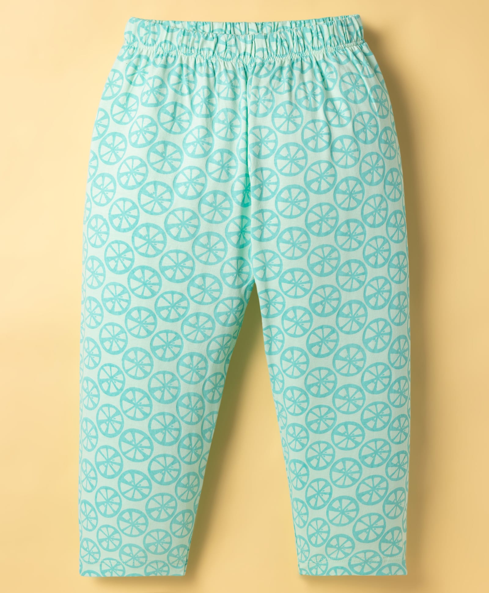 Tango Single Jersey Knit Floral Printed Three Fourth Leggings - Sea Green-picture-19