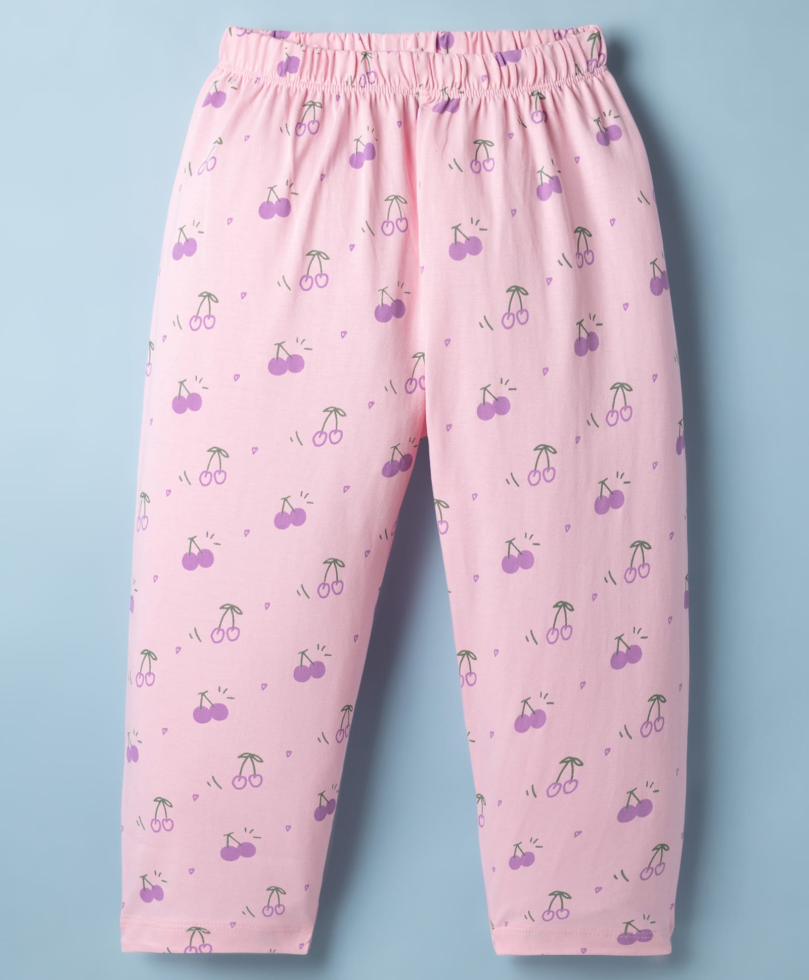 Tango Single Jersey Knit Tropical Theme Printed Three Fourth Leggings - Pink-picture-16