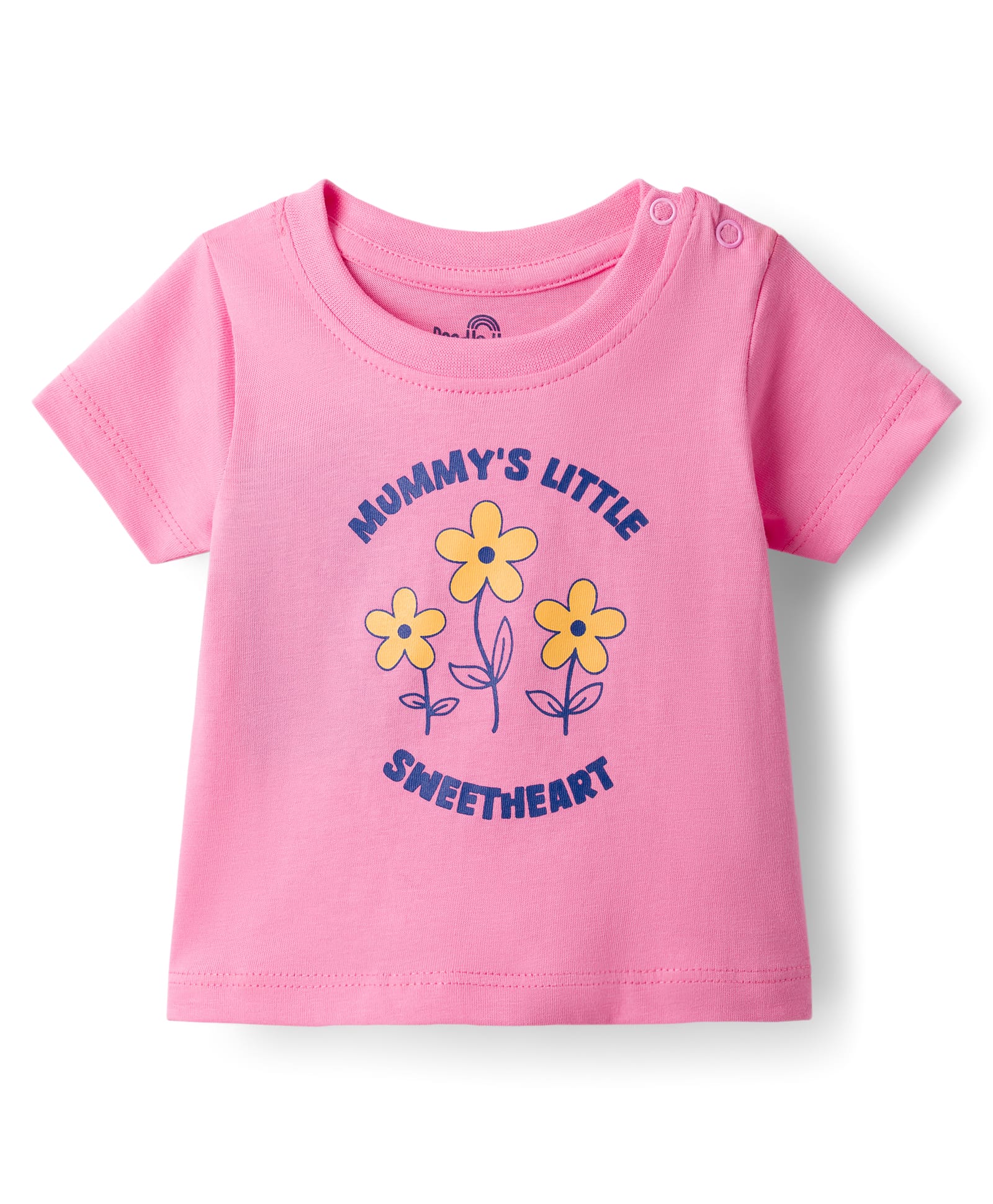 Doodle Poodle 100% Cotton Knit Half Sleeves Floral Printed T-Shirt - Pink-picture-18