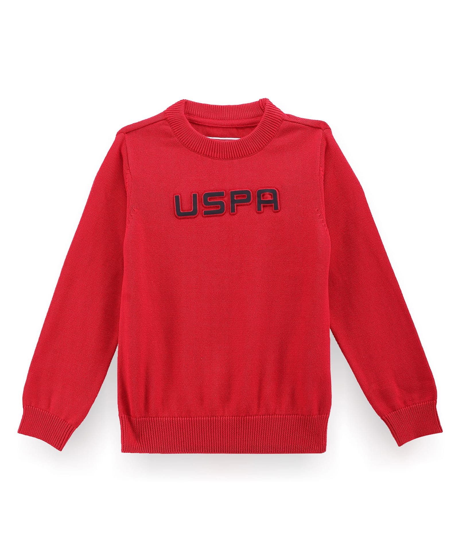 US Polo Assn Cotton Woven Full Sleeves Pullover Sweater With Brand Embroidery - Red-image-16