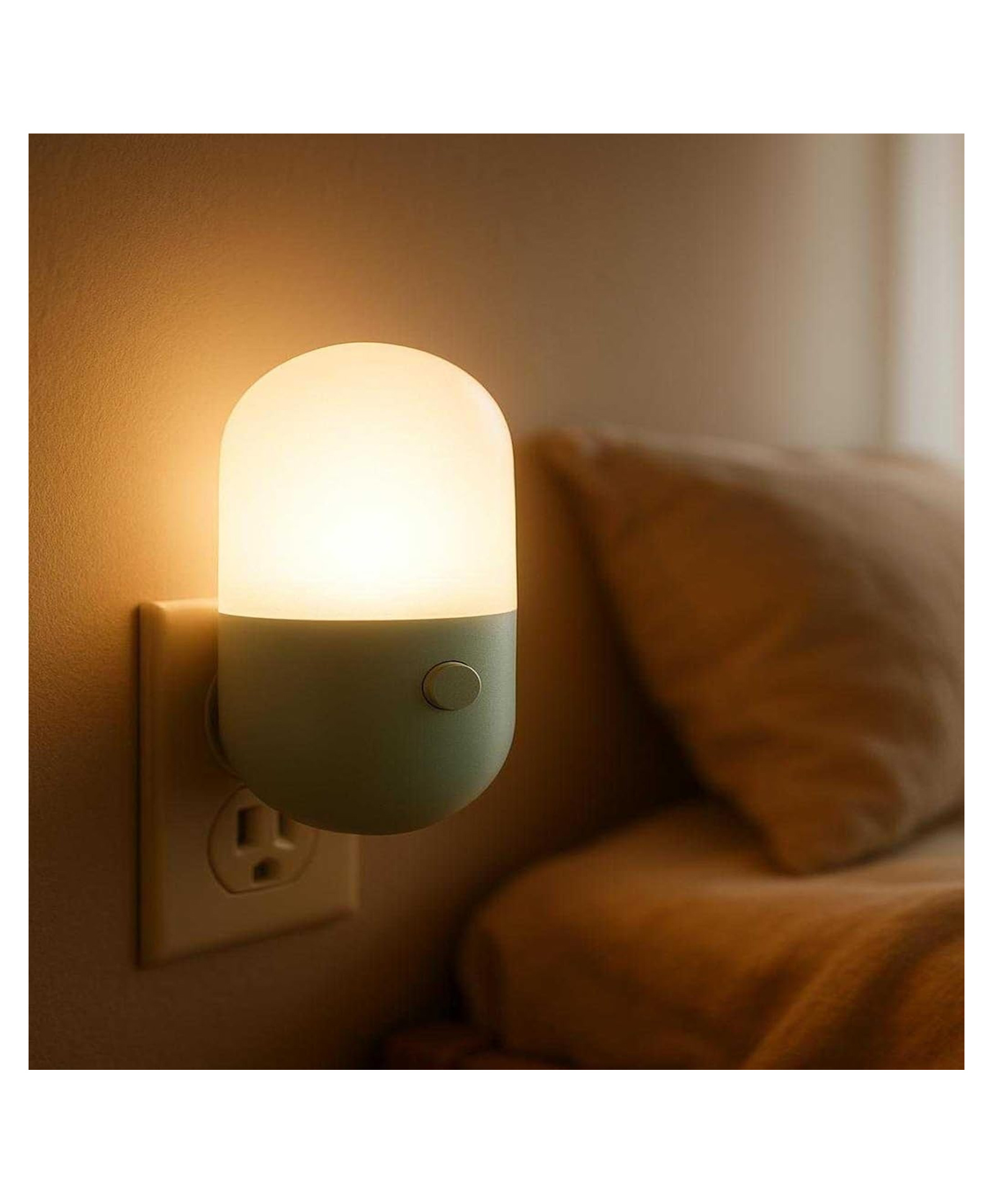 Chocozone 2 Color Light Changable Night Lamp for Room Plug in Night Light for Bedroom Night Lamp for Kids Room