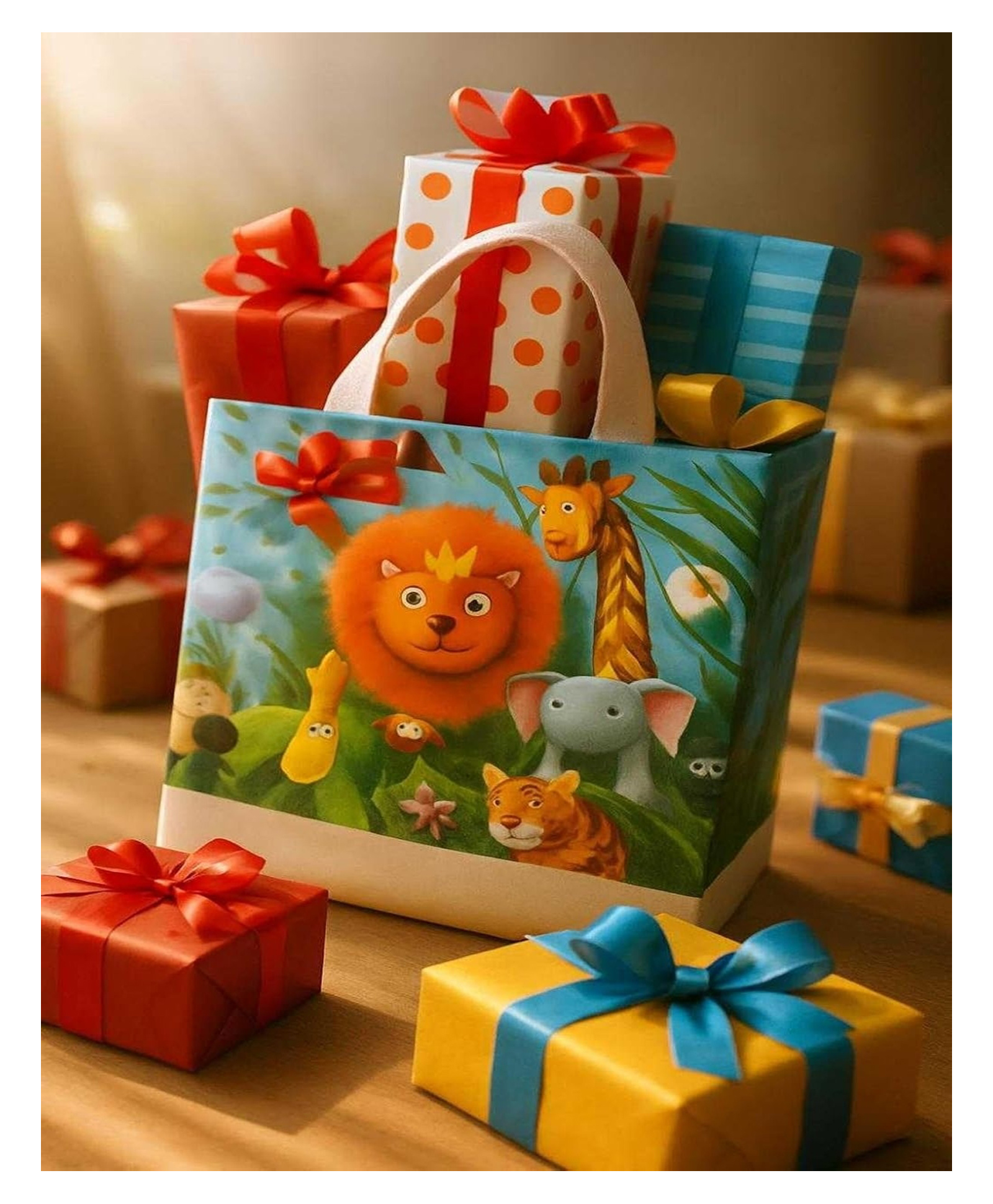 Chocozone Pack of 12 Non Woven Guddy Bags Party Favor Bag Birthday,Party Return Gift Bag Goody Bags for Return Gifts (30cm * 30cm)