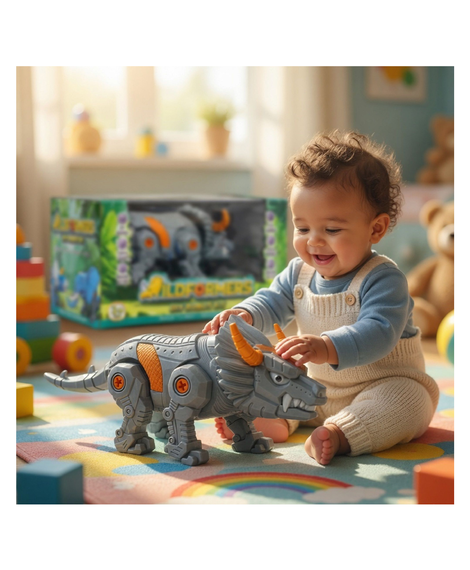 NHR Musical Bull Toy with Lights & Sound, Cute Animal Toy for Kids, Flashing LED Musical Sound Toy Elephant for Boys & Girls, Fun Educational Animal Toy Gift with Music & Movement-image-21