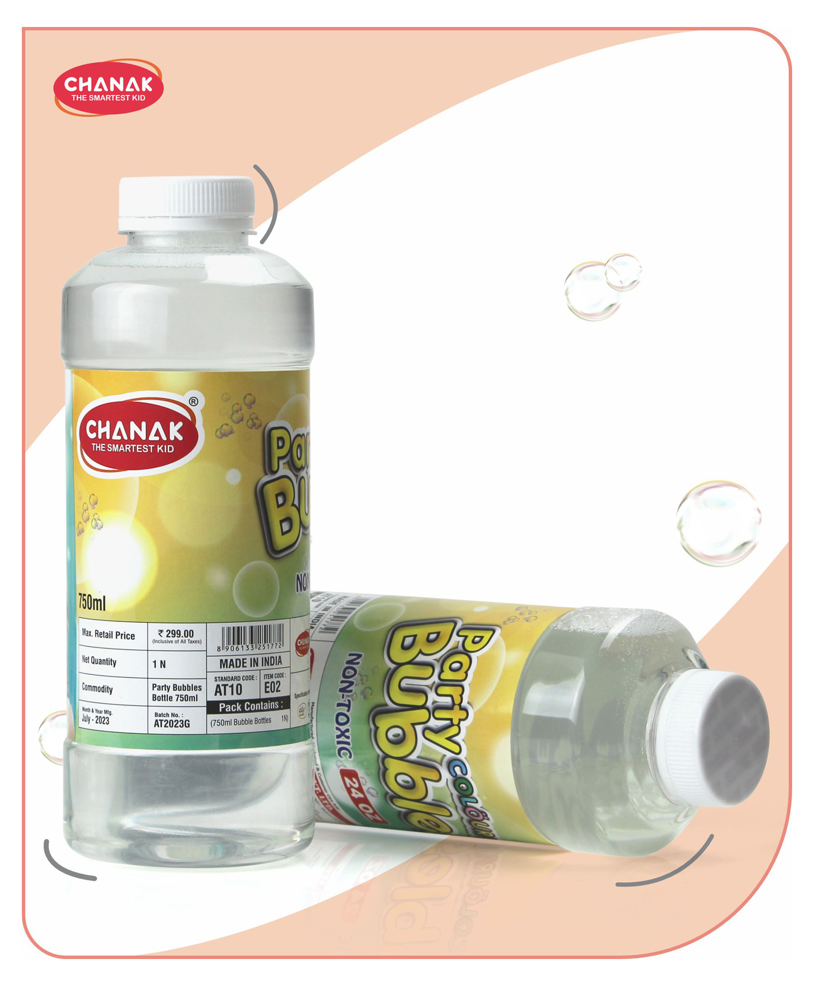 Aditi Toys Colorful Bubble Maker Liquid Solution with Refill Bottle for Guns & Camera with BIS Approved Pack of 2 - 1500 ml