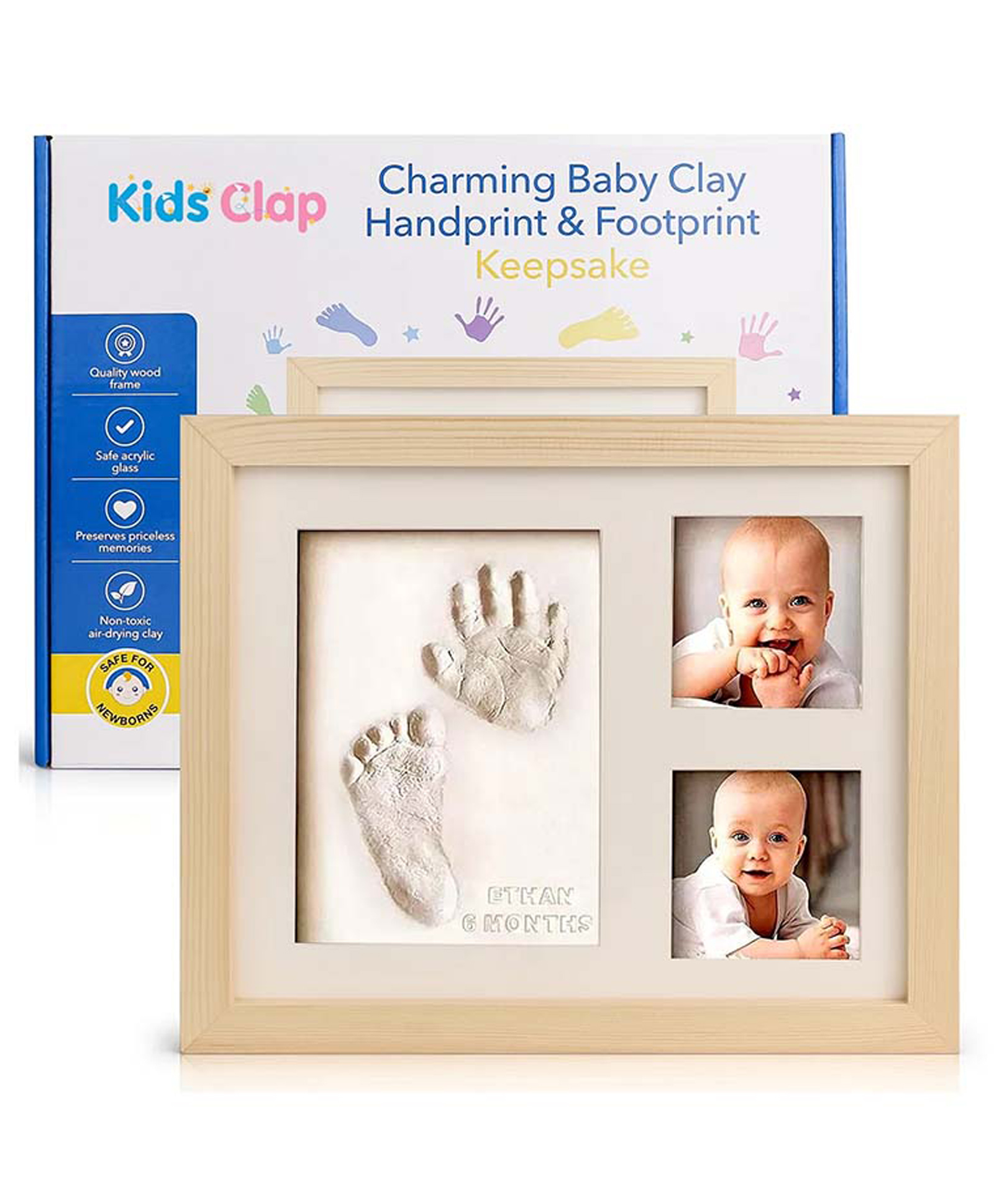 Kids Clap Baby Footprint and Hand Print Kit - Natural - Pack of 1-picture-17