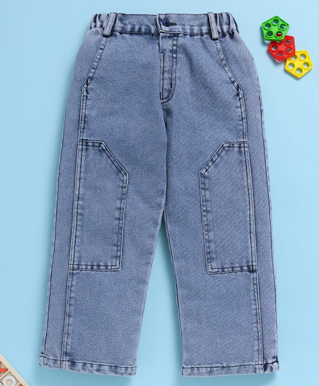 TOONYPORT Denim Woven Solid Jeans - Light Blue-picture-16