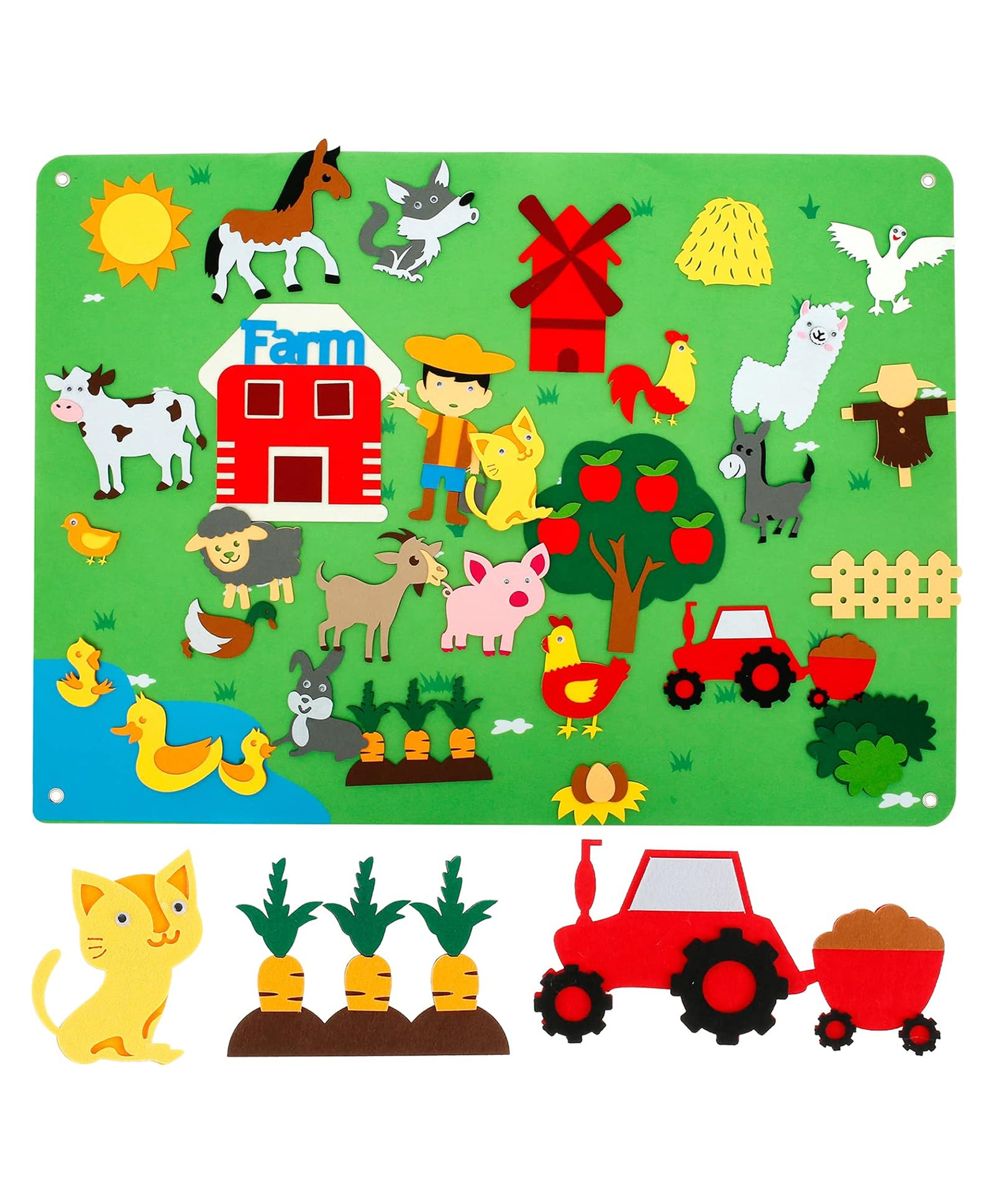 Kidology Montessori Farm Felt Story Board Set-picture-26