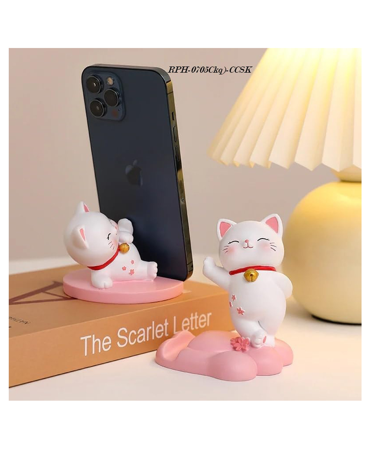 FLAZE Cat Handmade Resin Art Phone Holder Table Creative Phone Holder- PACK OF -1 - ( COLOR AND DESIGN MAY VARY )-picture-25