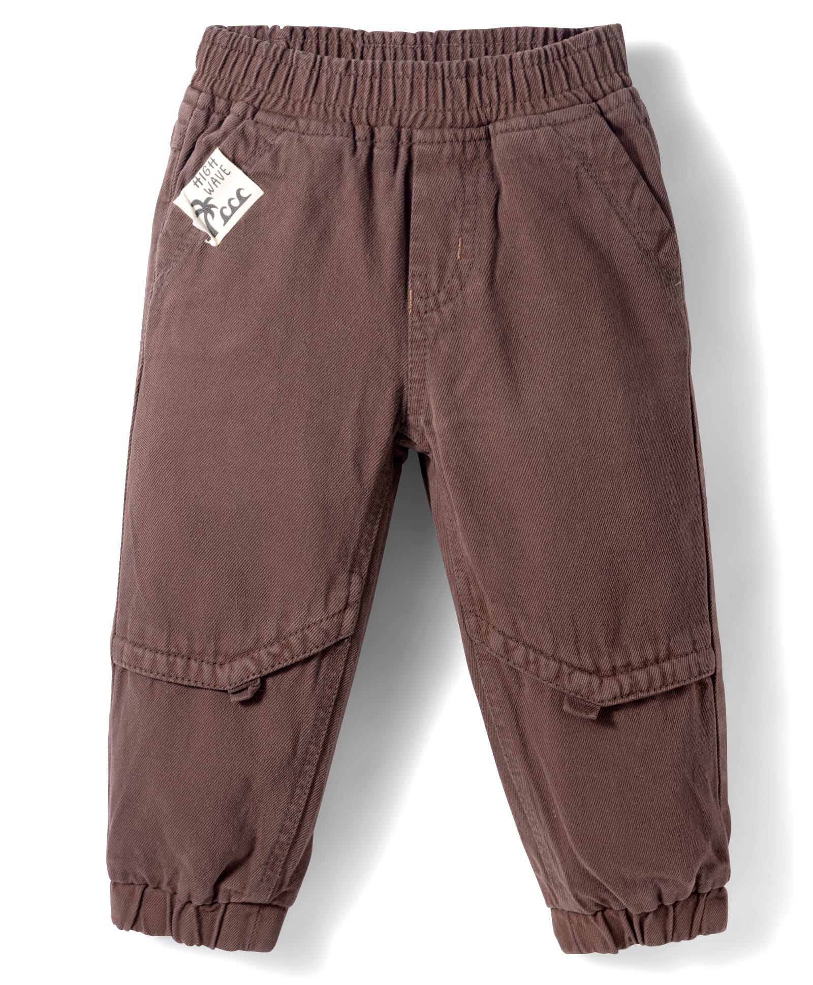 Little Kangaroos Cotton Woven Full Length Cut & Sew Solid Color Jeans - Brown-picture-25