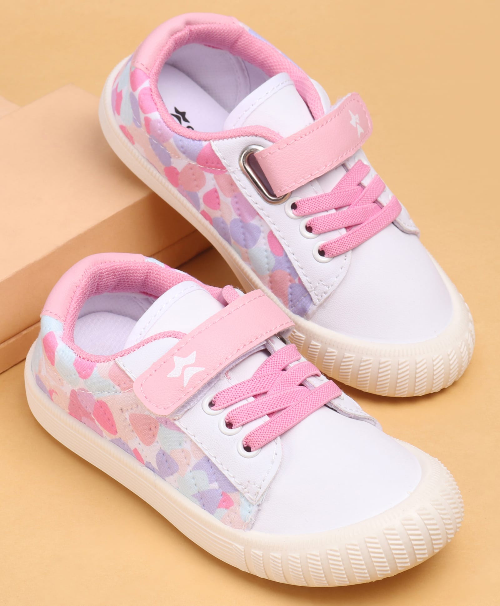 Cute Walk by Babyhug Printed Casual Shoes With Velcro Closure - Pink-image-34