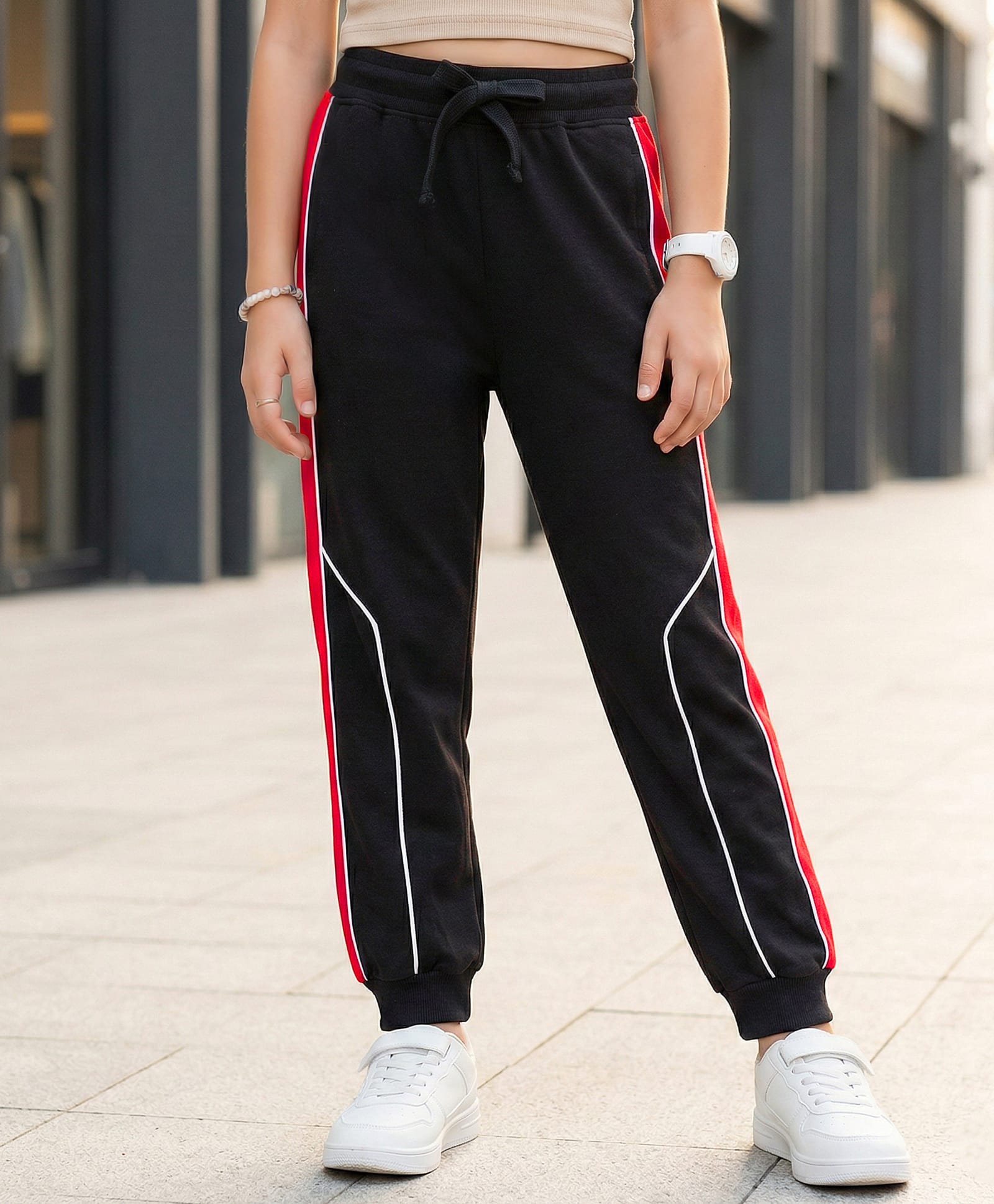 Pine Kids Knit Full Length Solid Colour Lounge Pant - Black-picture-35