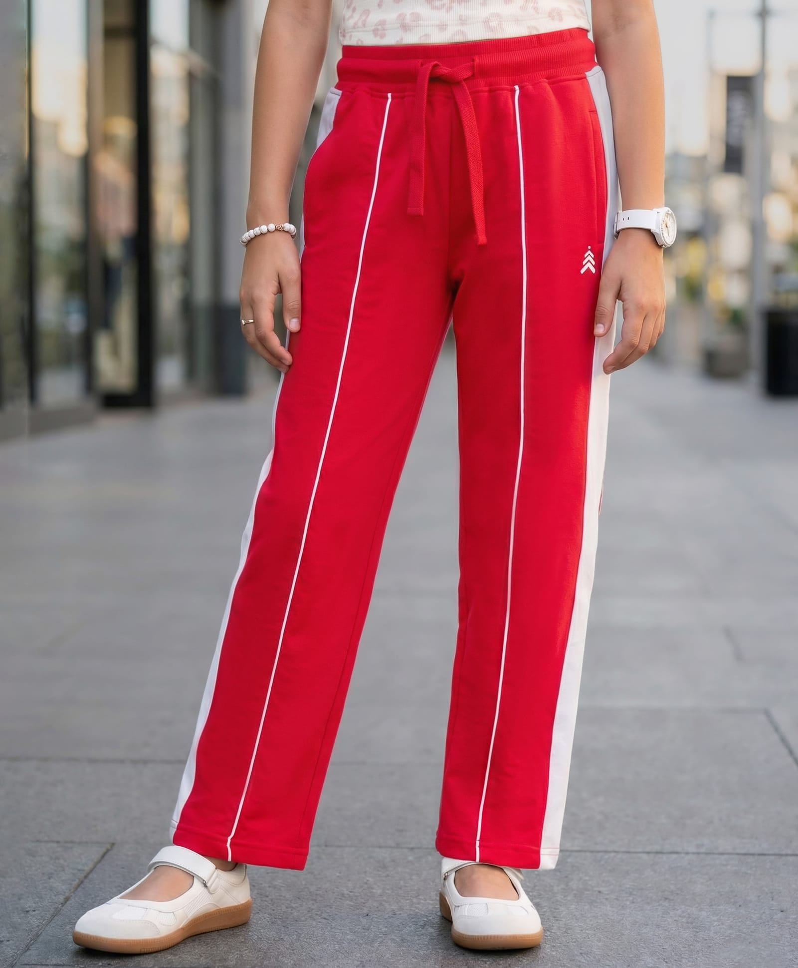 Pine Kids Knit Full Length Solid Lounge Pant - Red-picture-18