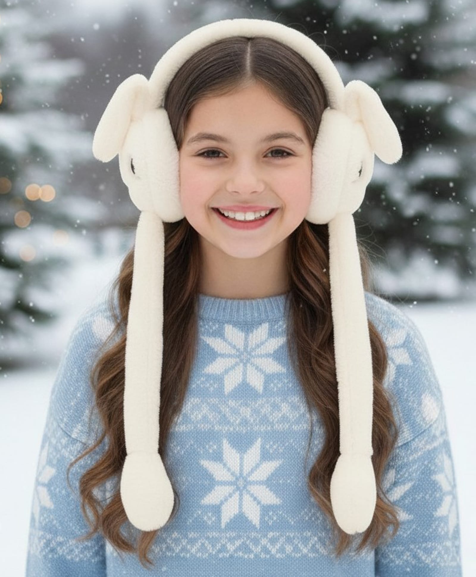 Ziory Bunny Designed Earmuffs - Off White-image-47