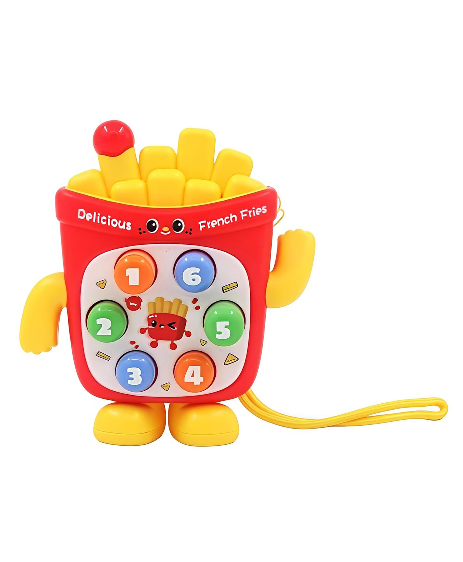 FunBlast French Fries Press Toy with Buttons for Kids Pack of 1 (Red)-picture-1