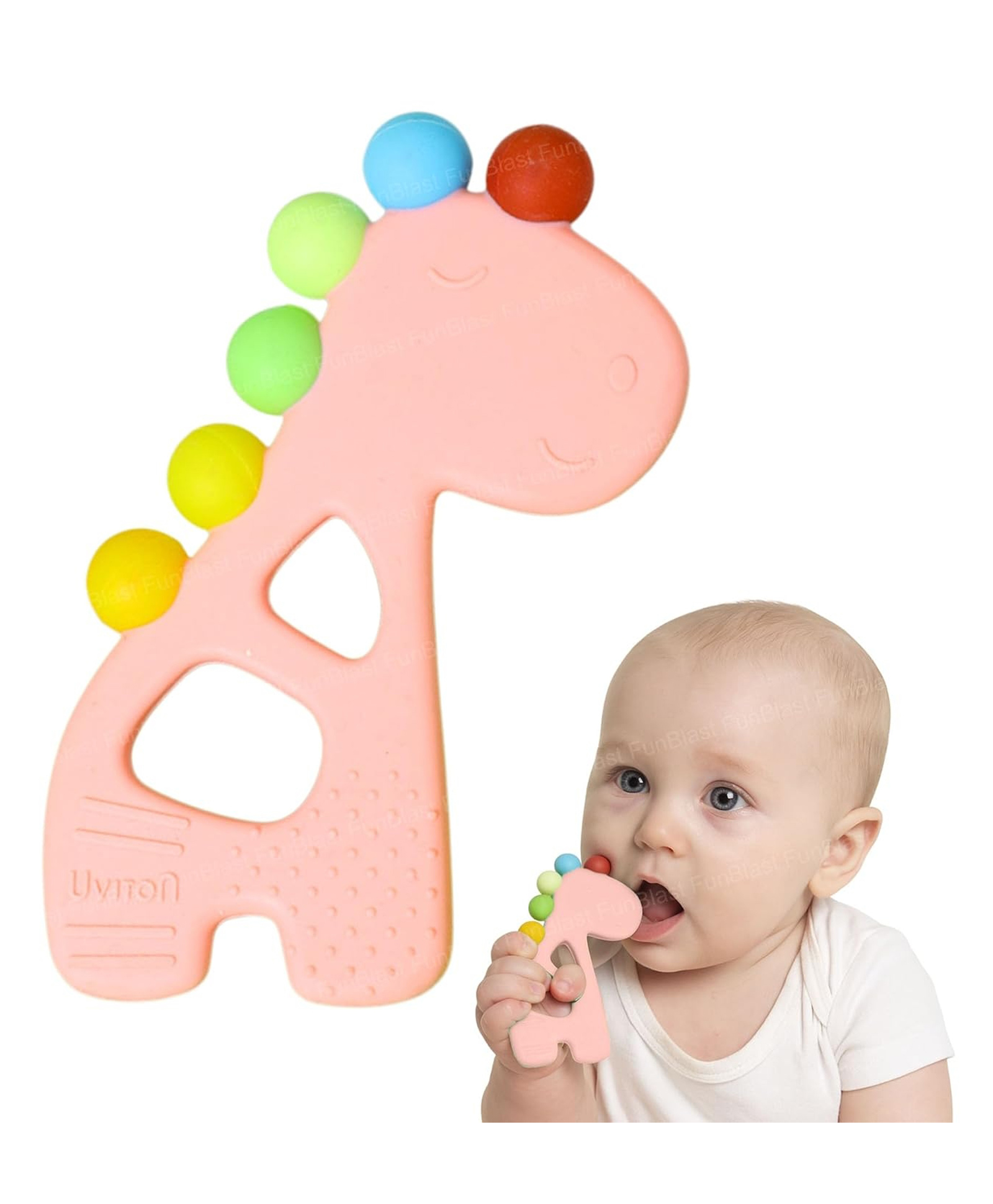 FunBlast Horse Silicone Baby Teether Toy for Babies Pack of 1 (Pink)-picture-38