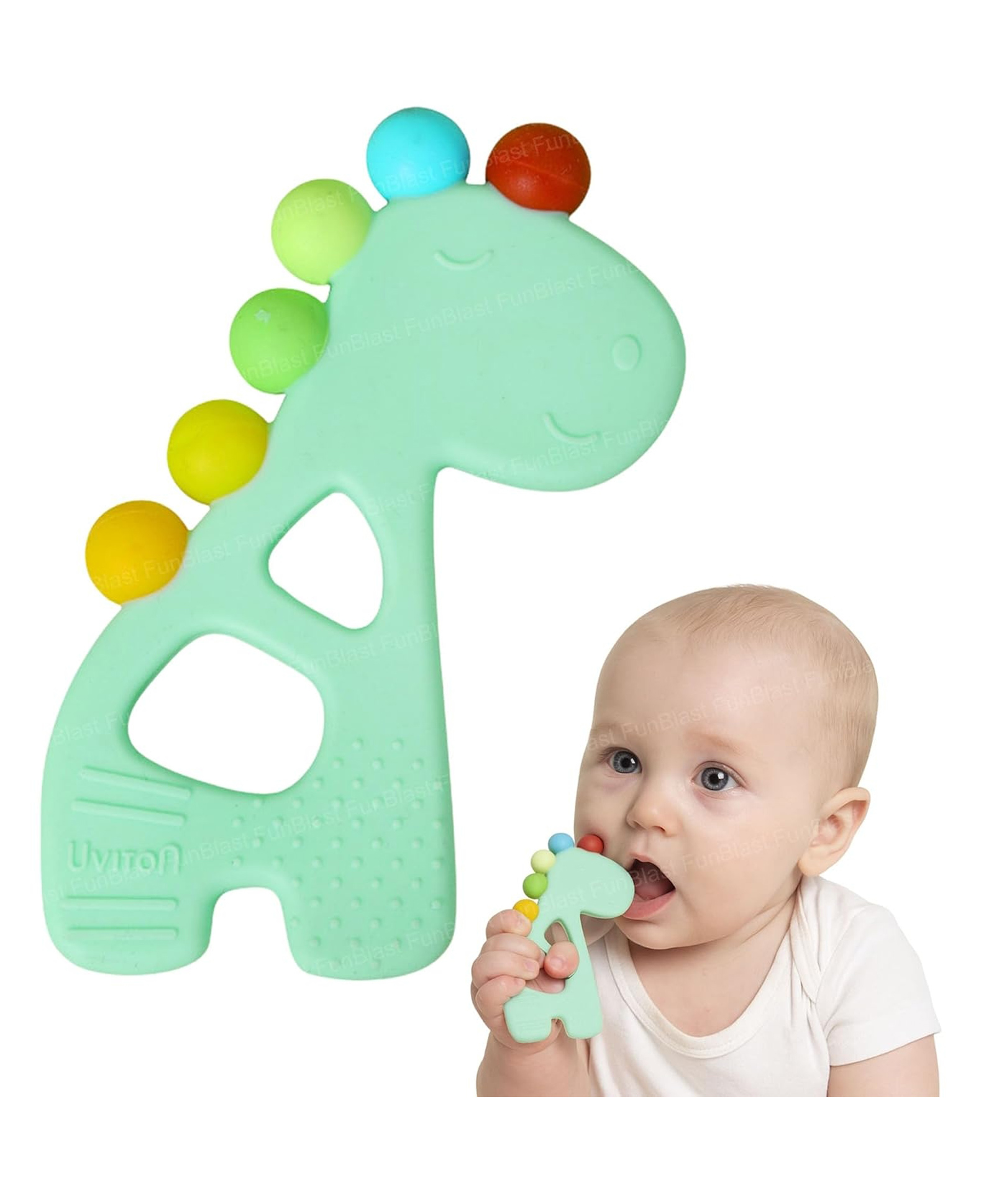 FunBlast Horse Silicone Baby Teether Toy for Babies Pack of 1 (Seagreen)-picture-43