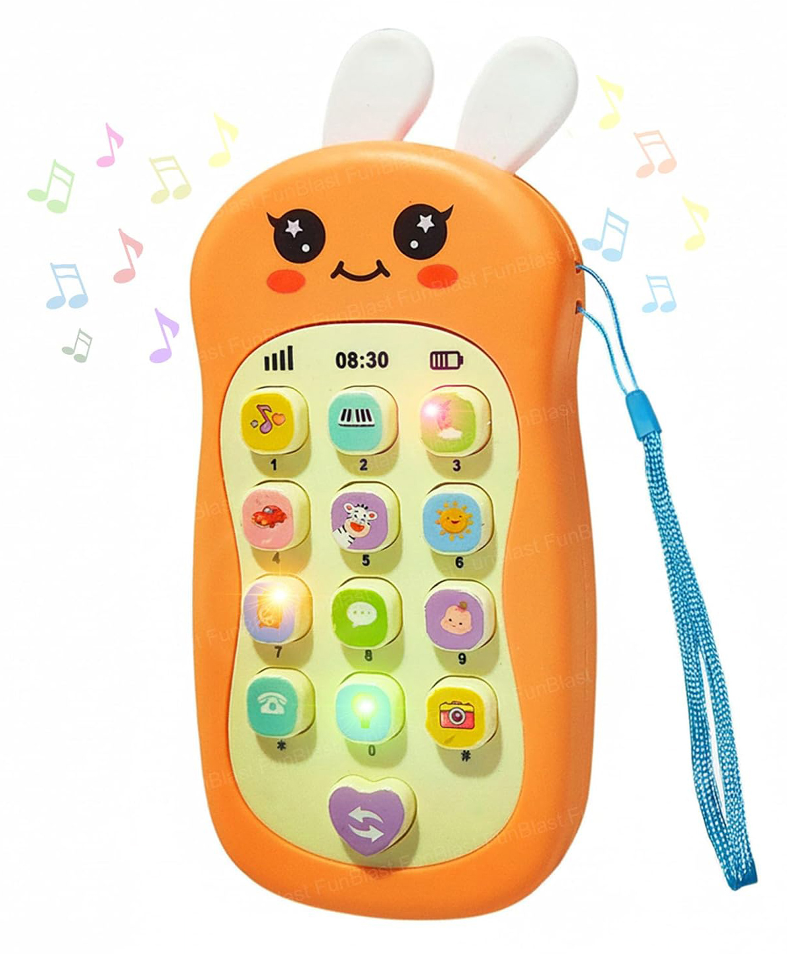FunBlast Bunny Musical Toy with Light & Sound for Babies Pack of 1, (Orange)-image-31