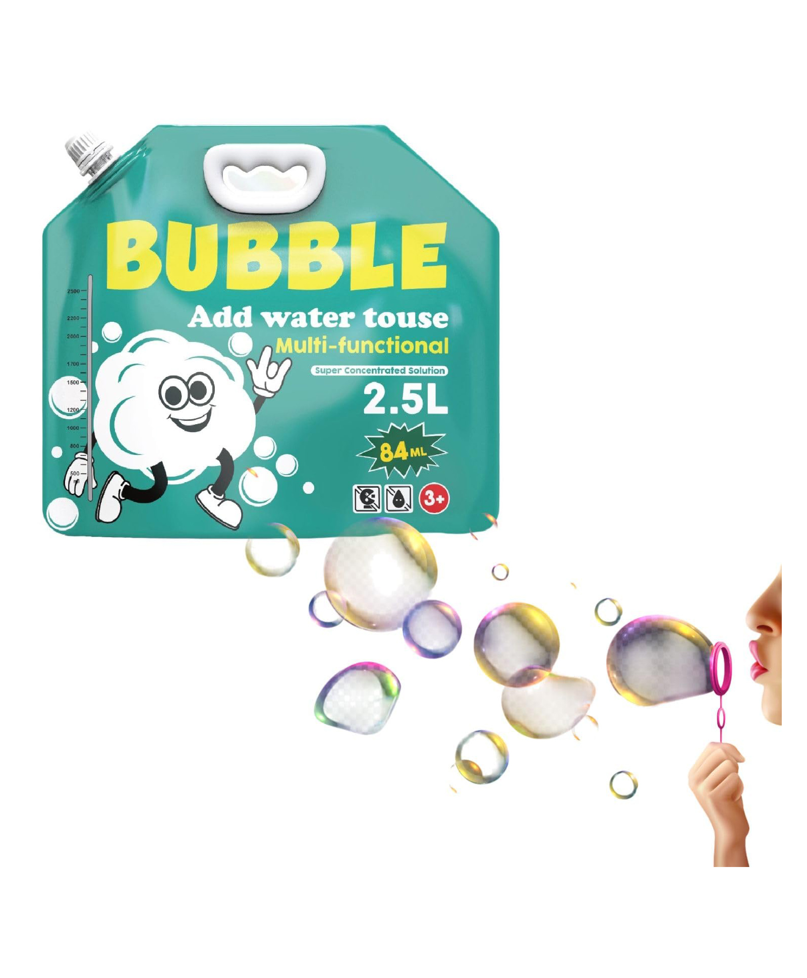 FunBlast Bubble Liquid Refill for Kids Bubble Solution for Bubble Guns & Machines - 2.5 L (Color May Vary)-image-5