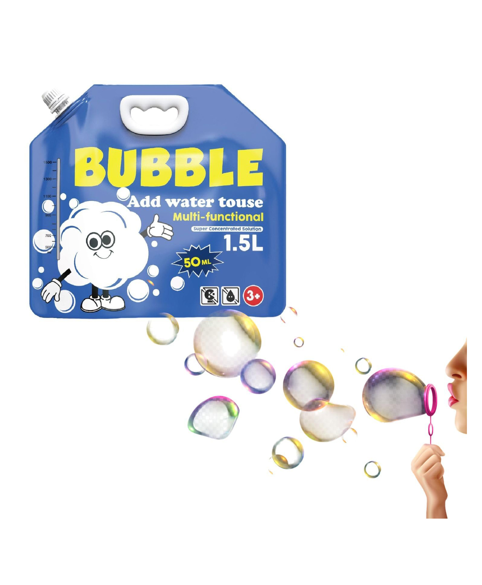 FunBlast Bubble Liquid Refill for Kids Bubble Solution for Bubble Guns & Machines 1.5 L (Color May Vary)-image-4