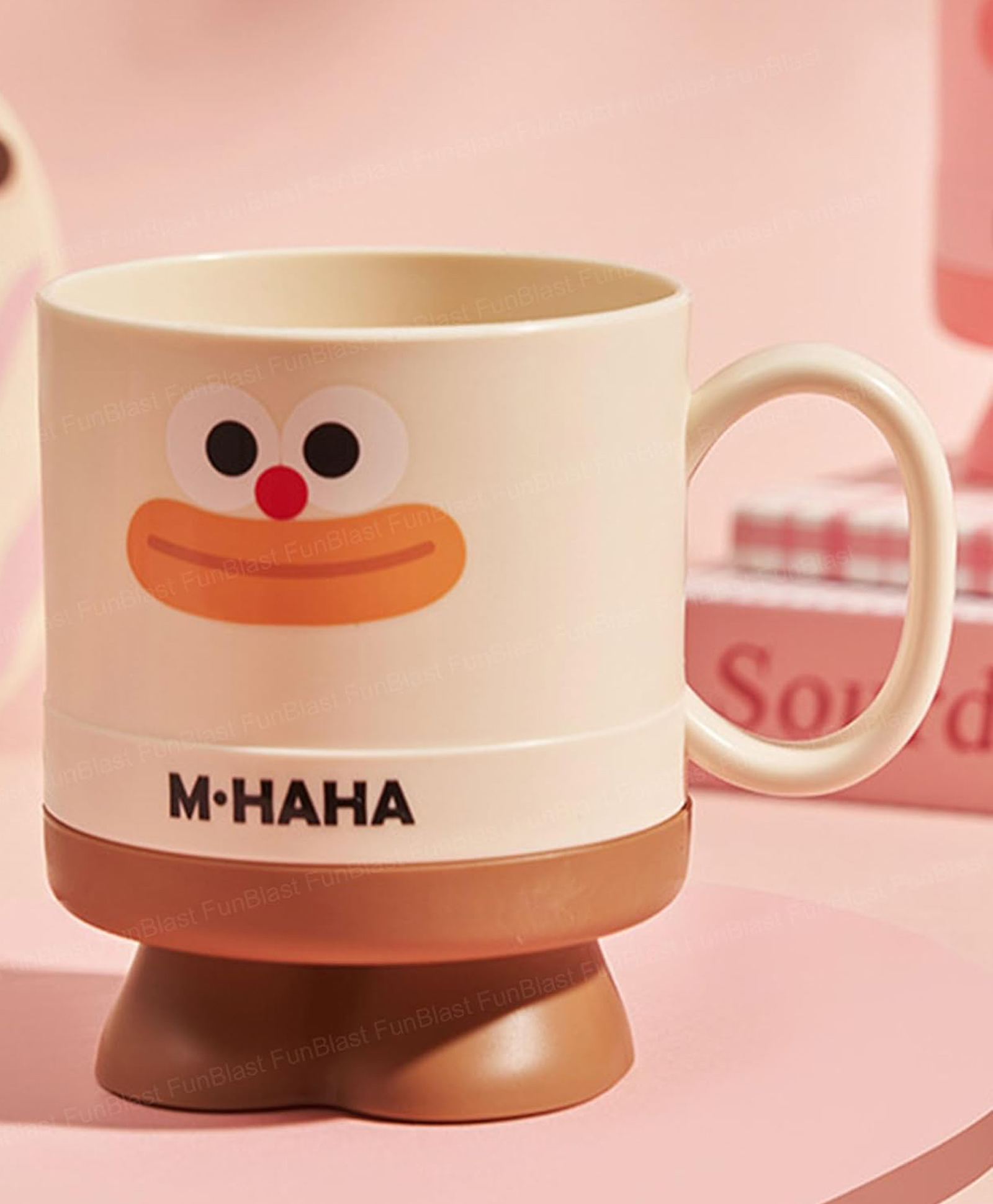 FunBlast Cartoon Design Milk Mug for Children Pack of 1 (390 ml) (Beige)-picture-12