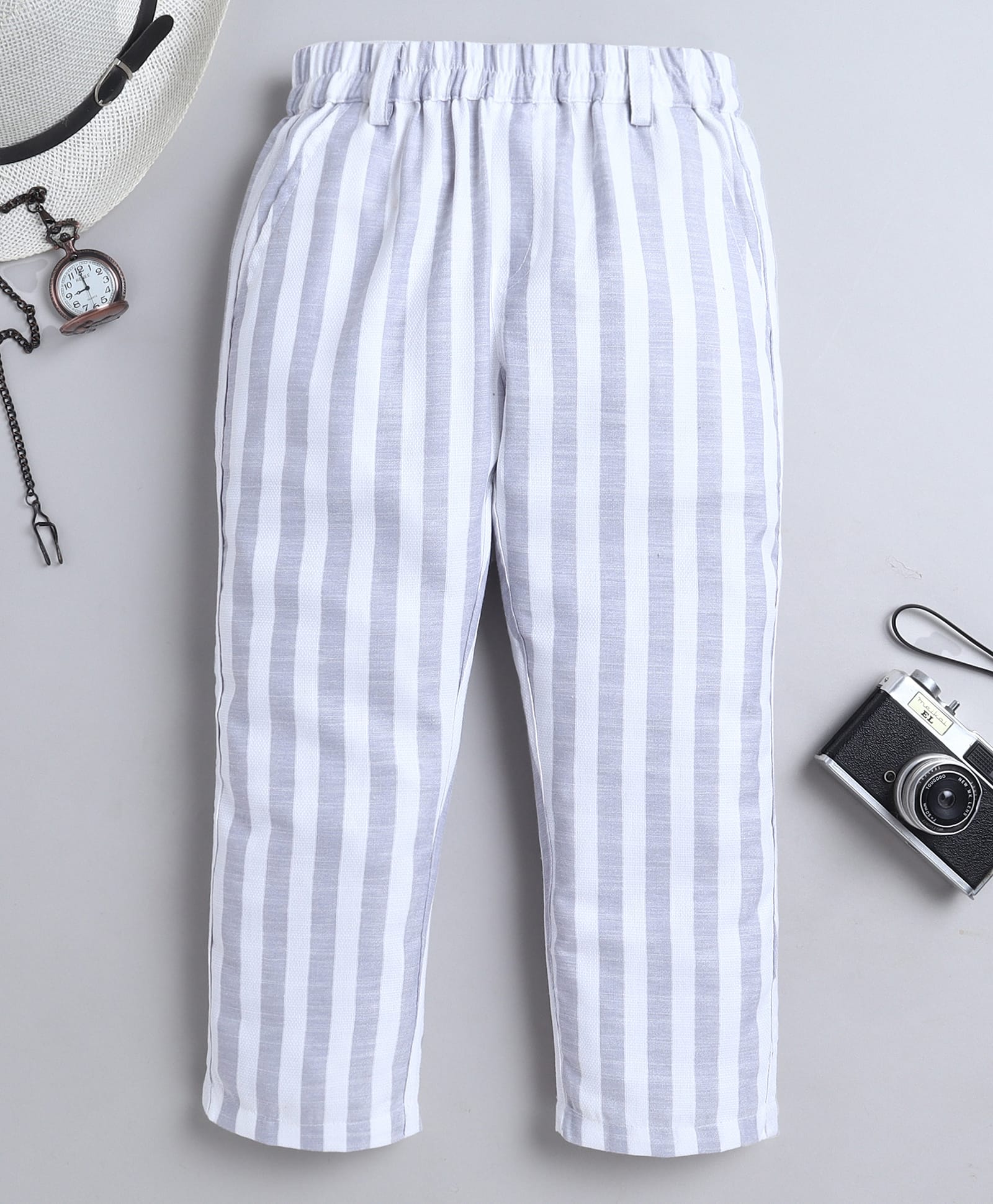 BAATCHEET Cotton Striped Pant - Blue-picture-29