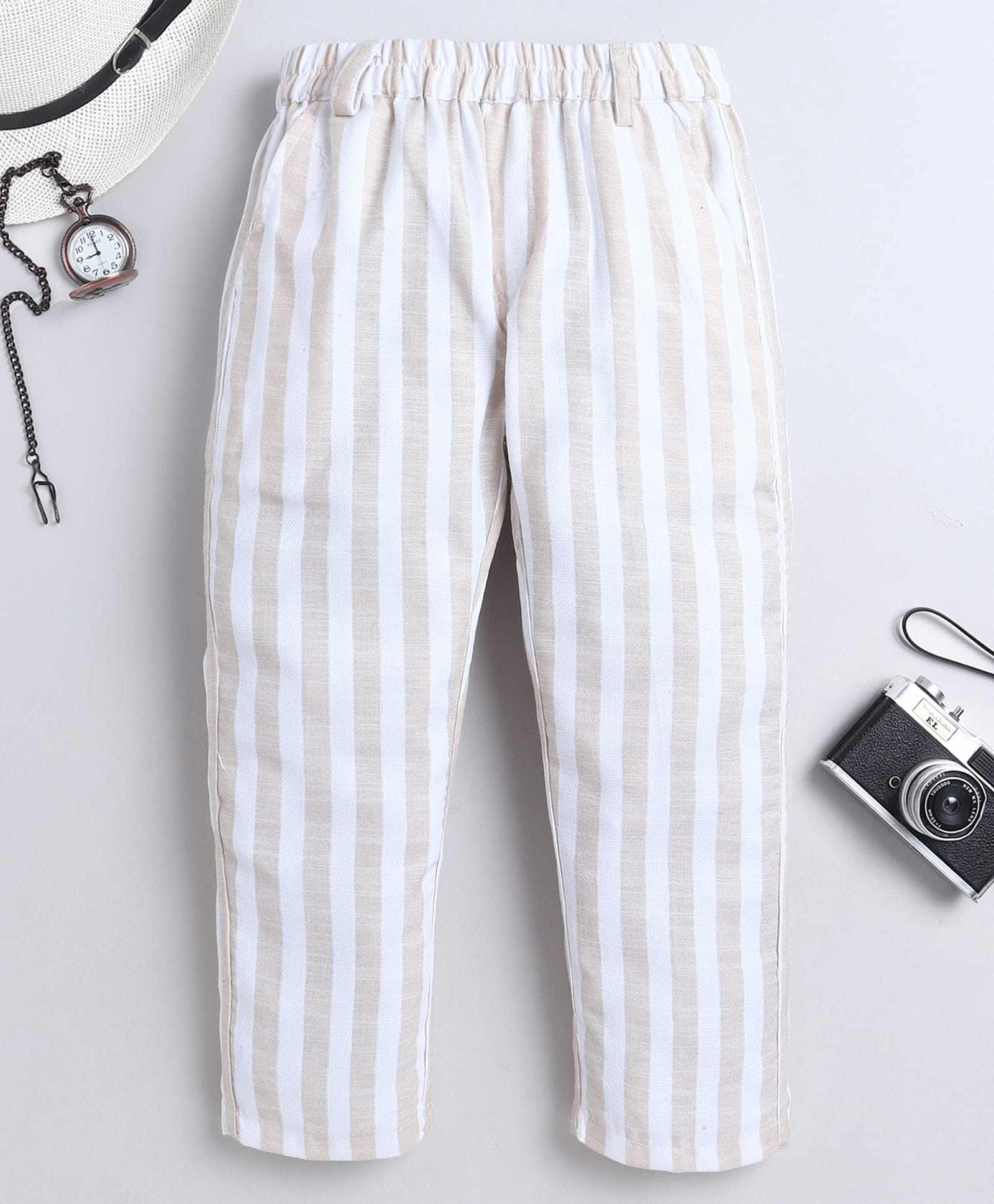 BAATCHEET Cotton Striped Pant - Beige-picture-26