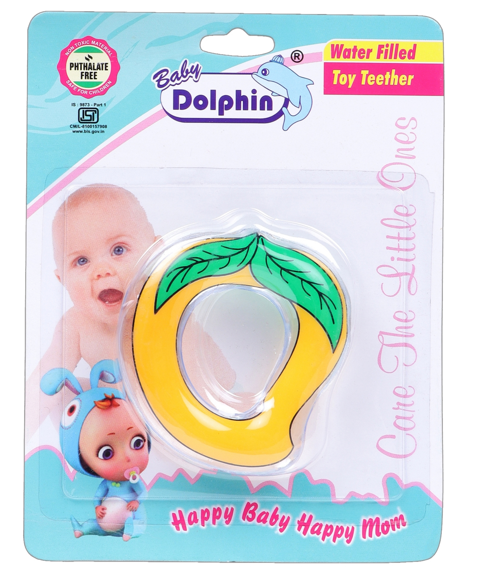Baby Dolphin Mango Shaped Water Filled Teether - Yellow Mango-picture-10