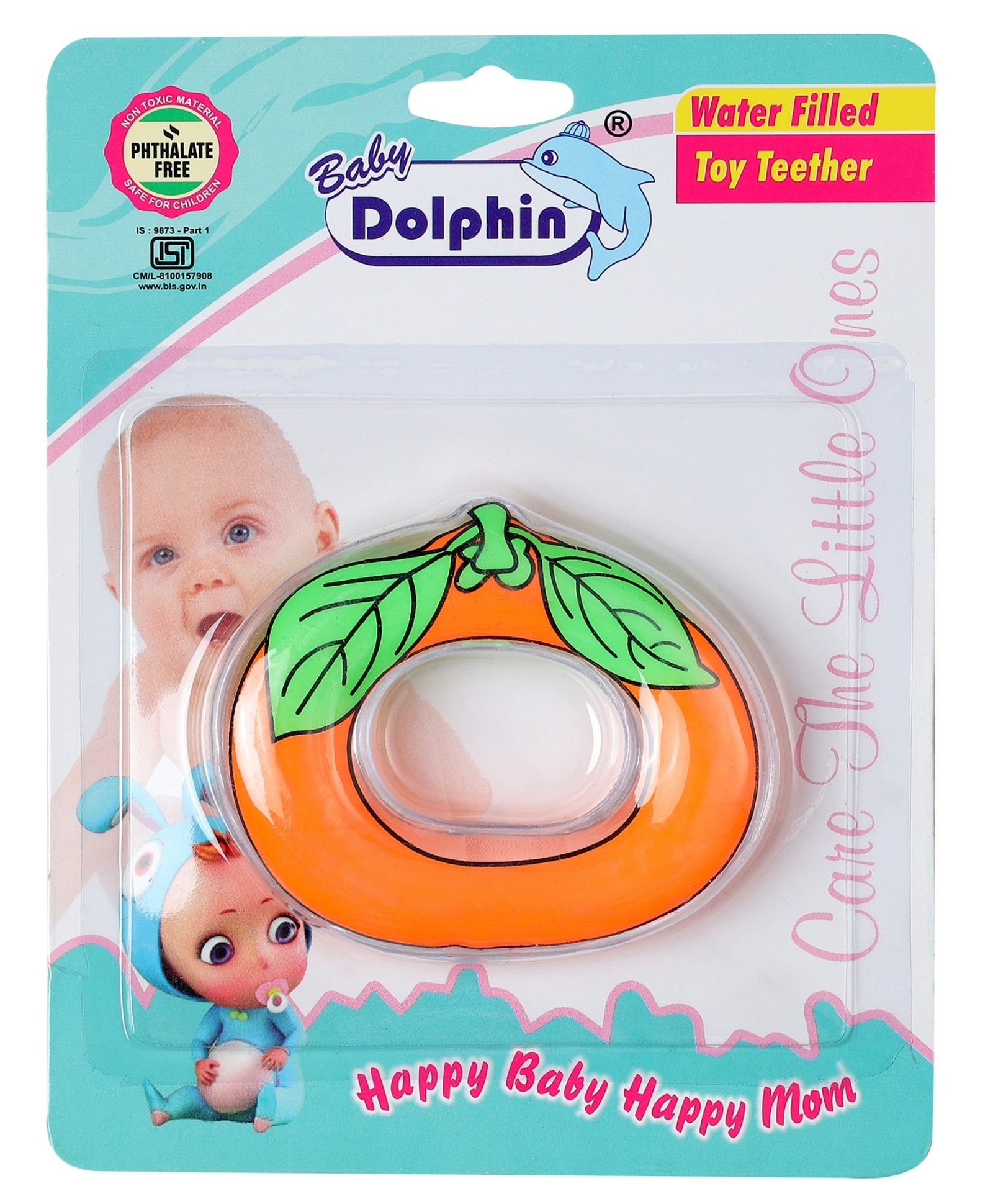 Baby Dolphin Orange Shaped Water Filled Teether - Orange-image-10