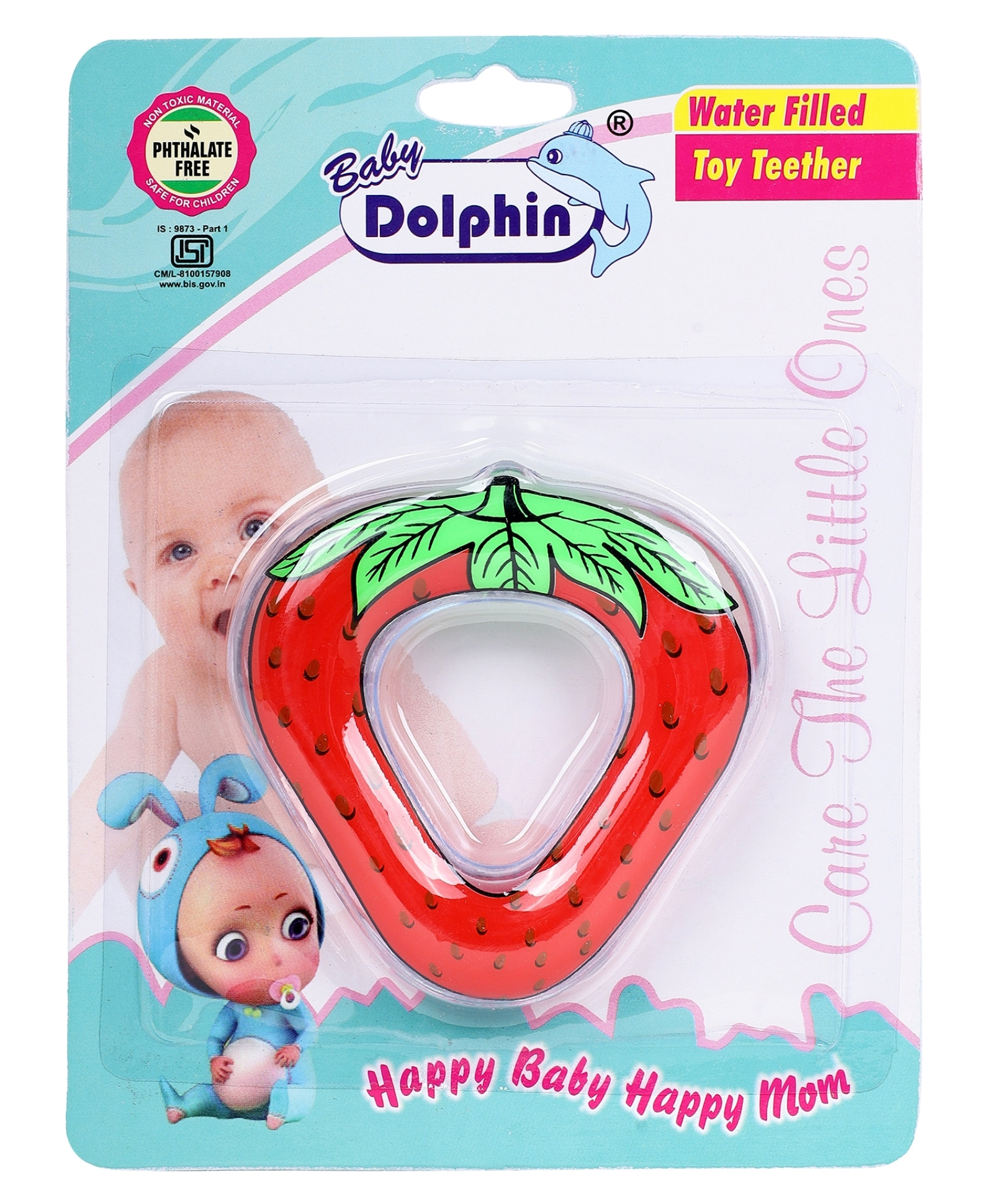 Baby Dolphin Strawberry Shaped Water Filled Teether - Red-picture-26