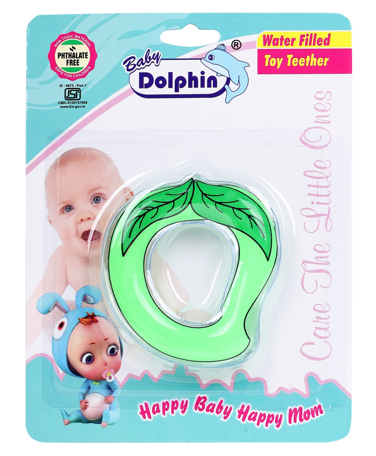Baby Dolphin Mango Shaped Water Filled Teether - Green Mango-image-25