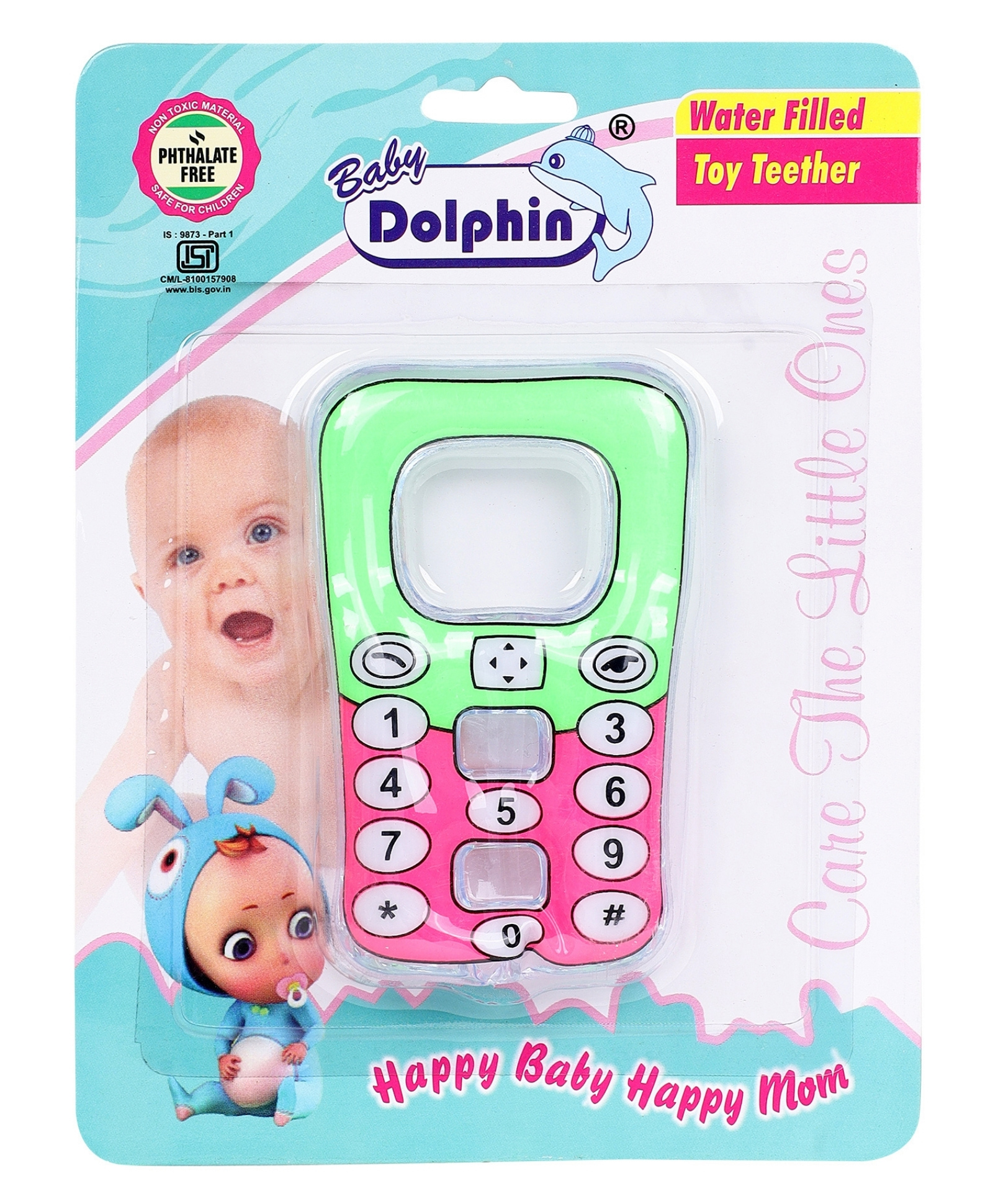 Baby Dolphin Mobile Shaped Water Filled Teether - Multicolor-image-34