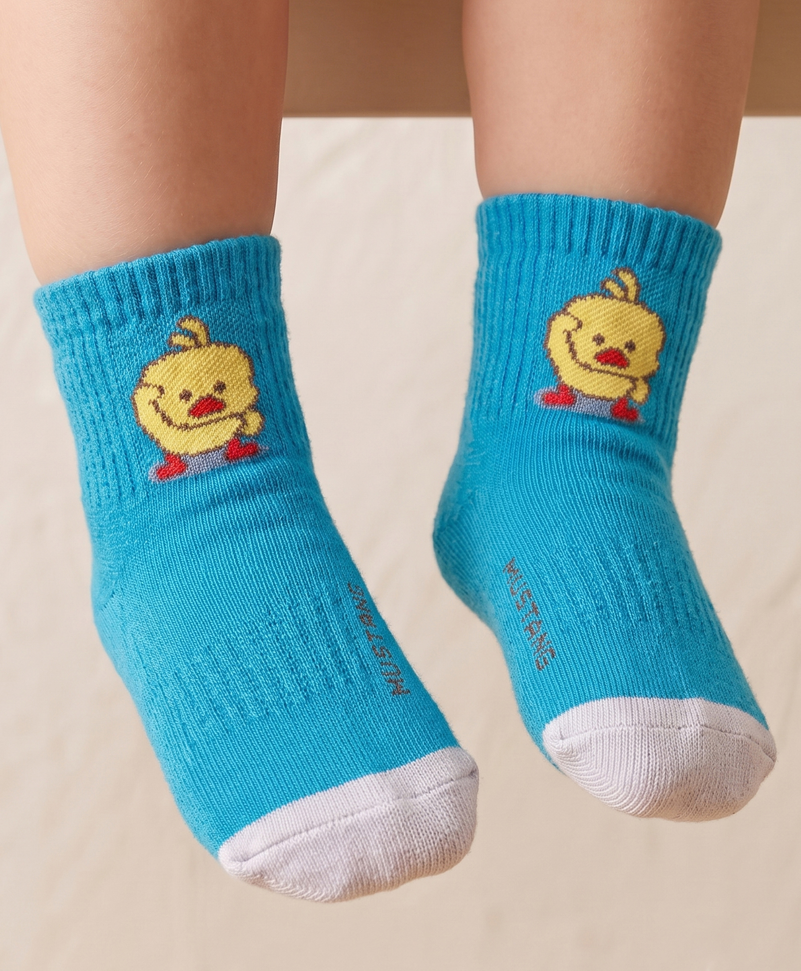 Mustang Knit Ankle Length Socks with Duck Design - Blue-picture-15