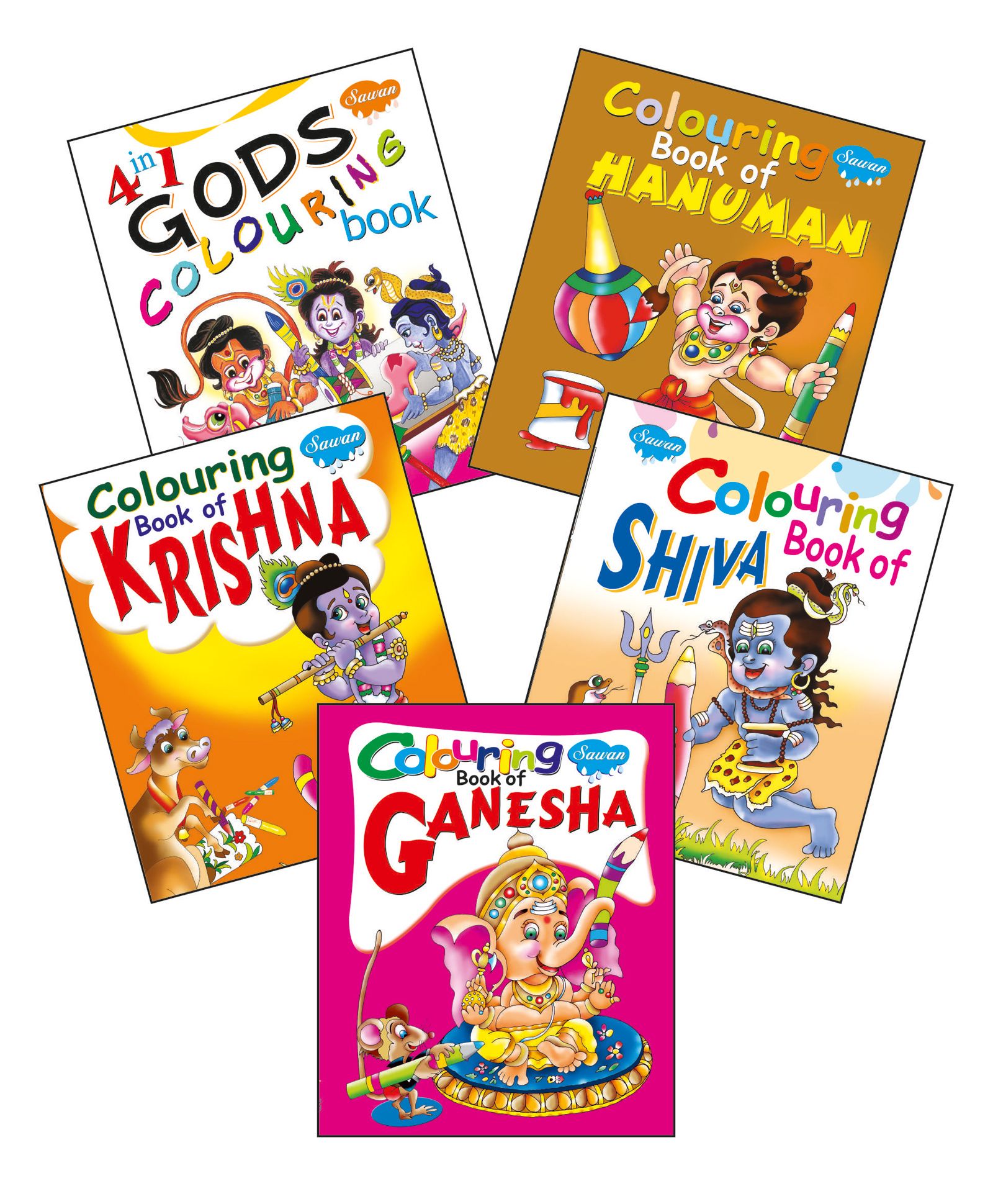 Sawan Colouring Book Set of 5 - English-image-44