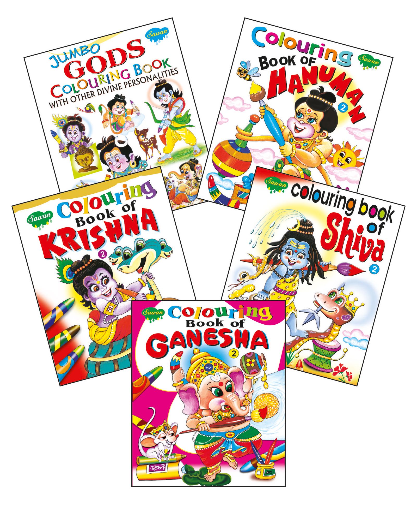 Sawan Colouring Book Set of 5 - English-image-48