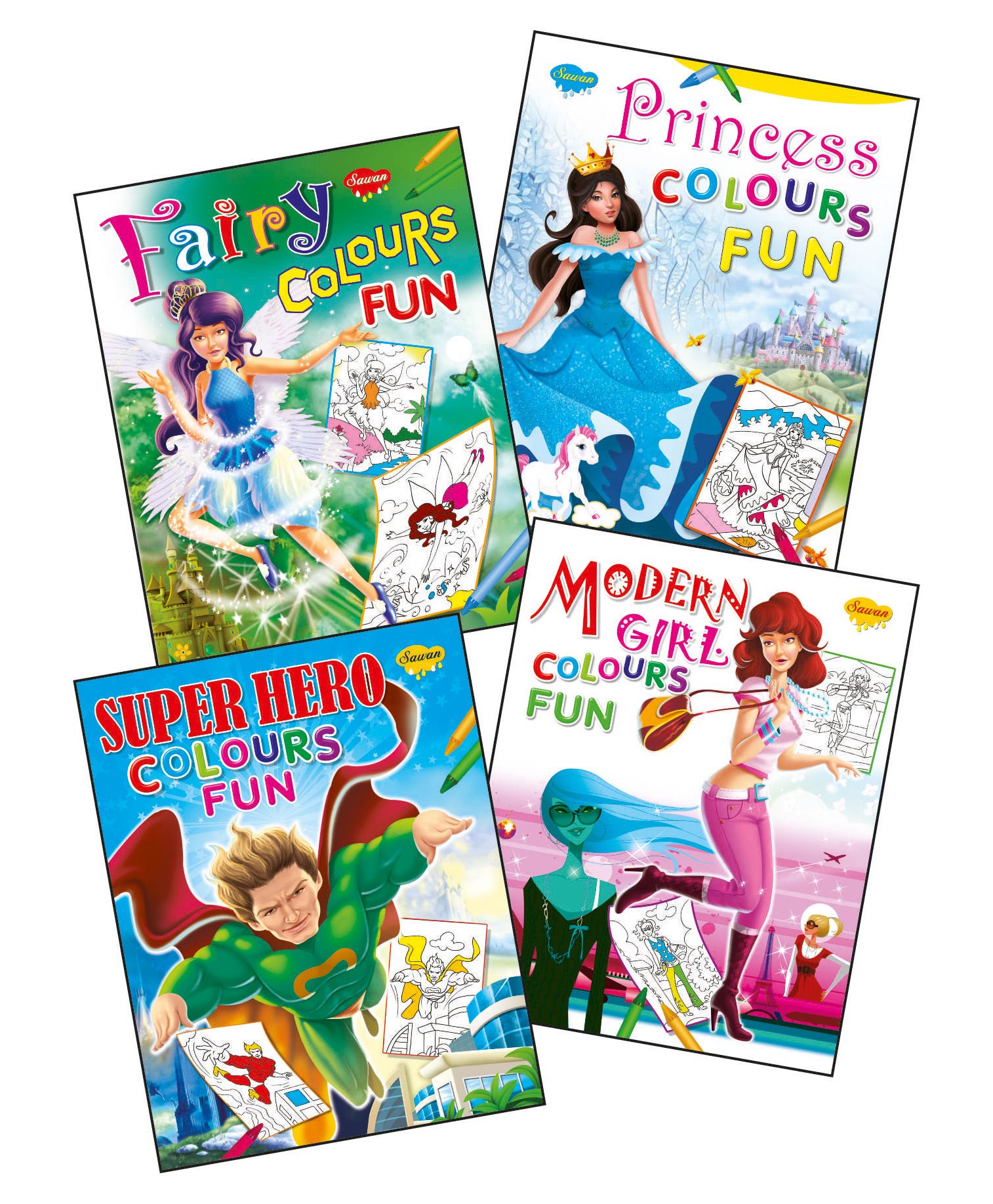 Sawan Colouring Book Set of 4 - English-picture-12