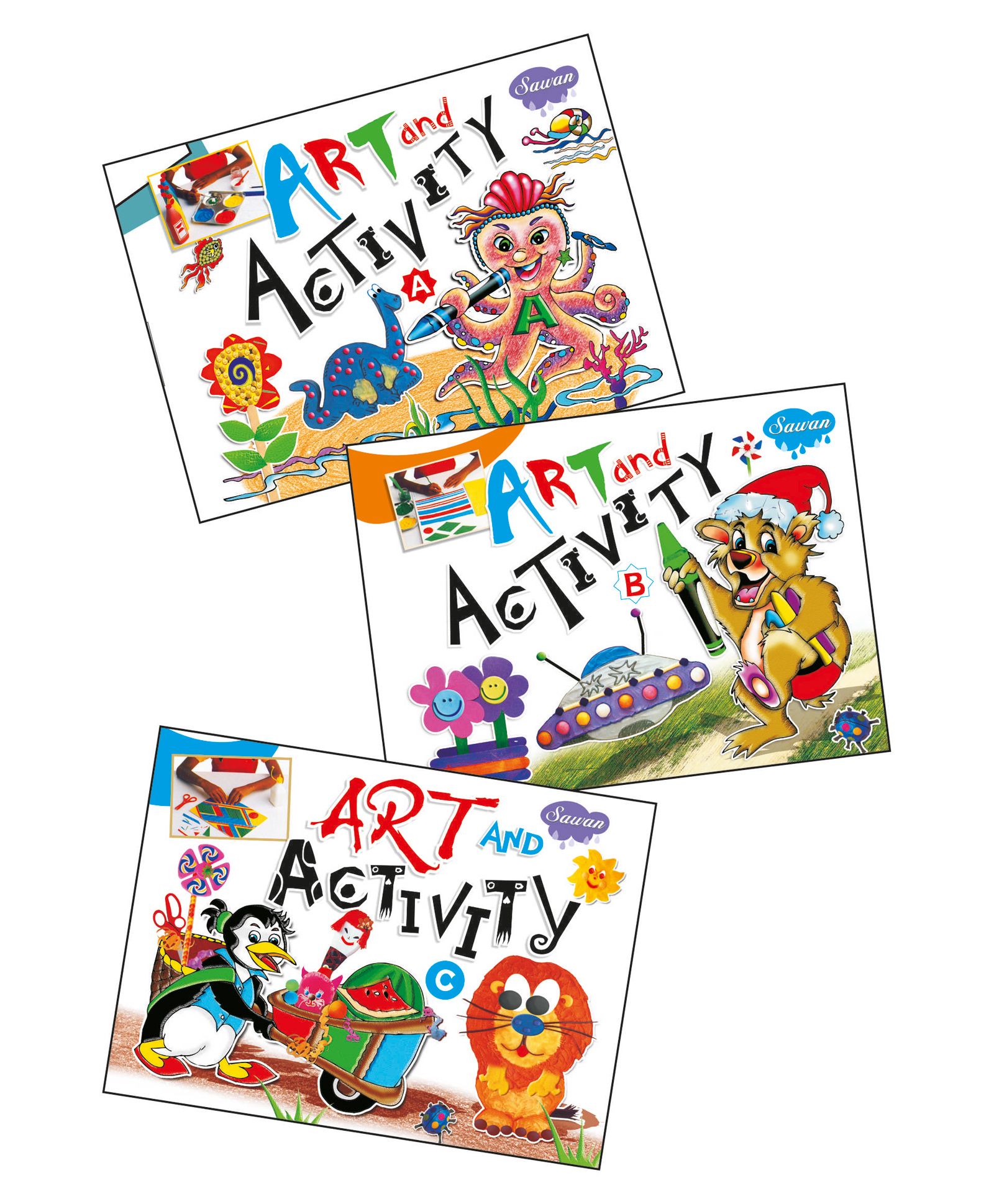 Set of 3 Art And Activity Books - English-image-4