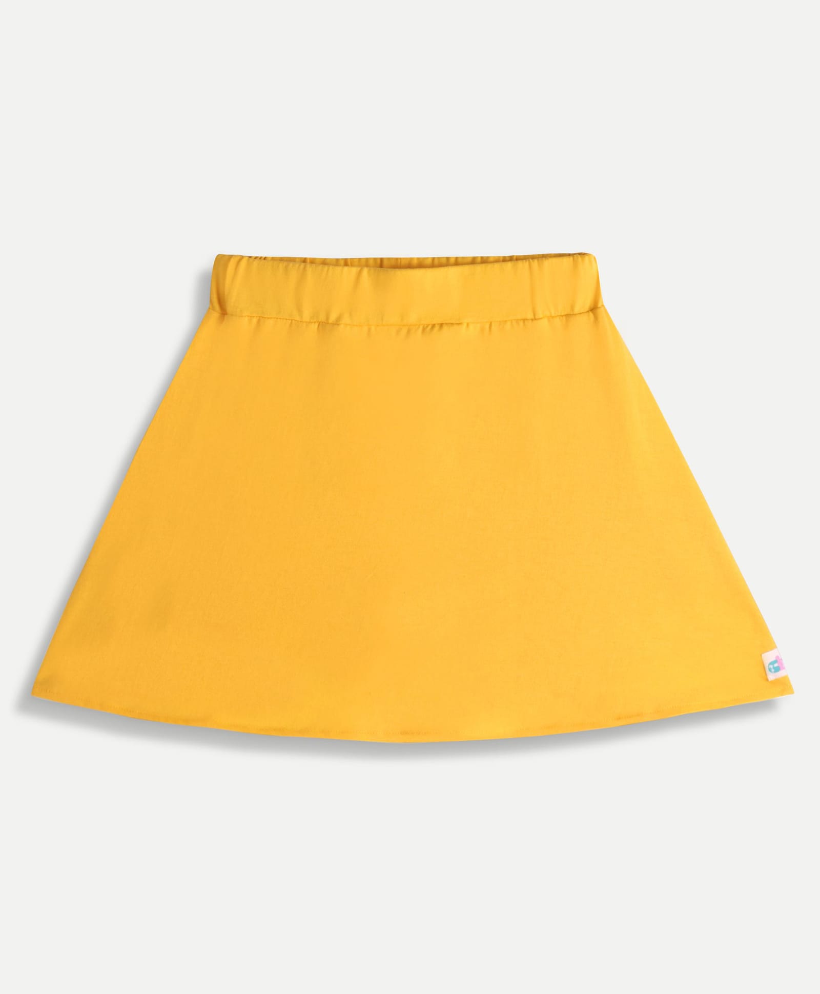 Chuckleberrie Cotton Knit Solid Skort - Yellow-picture-7