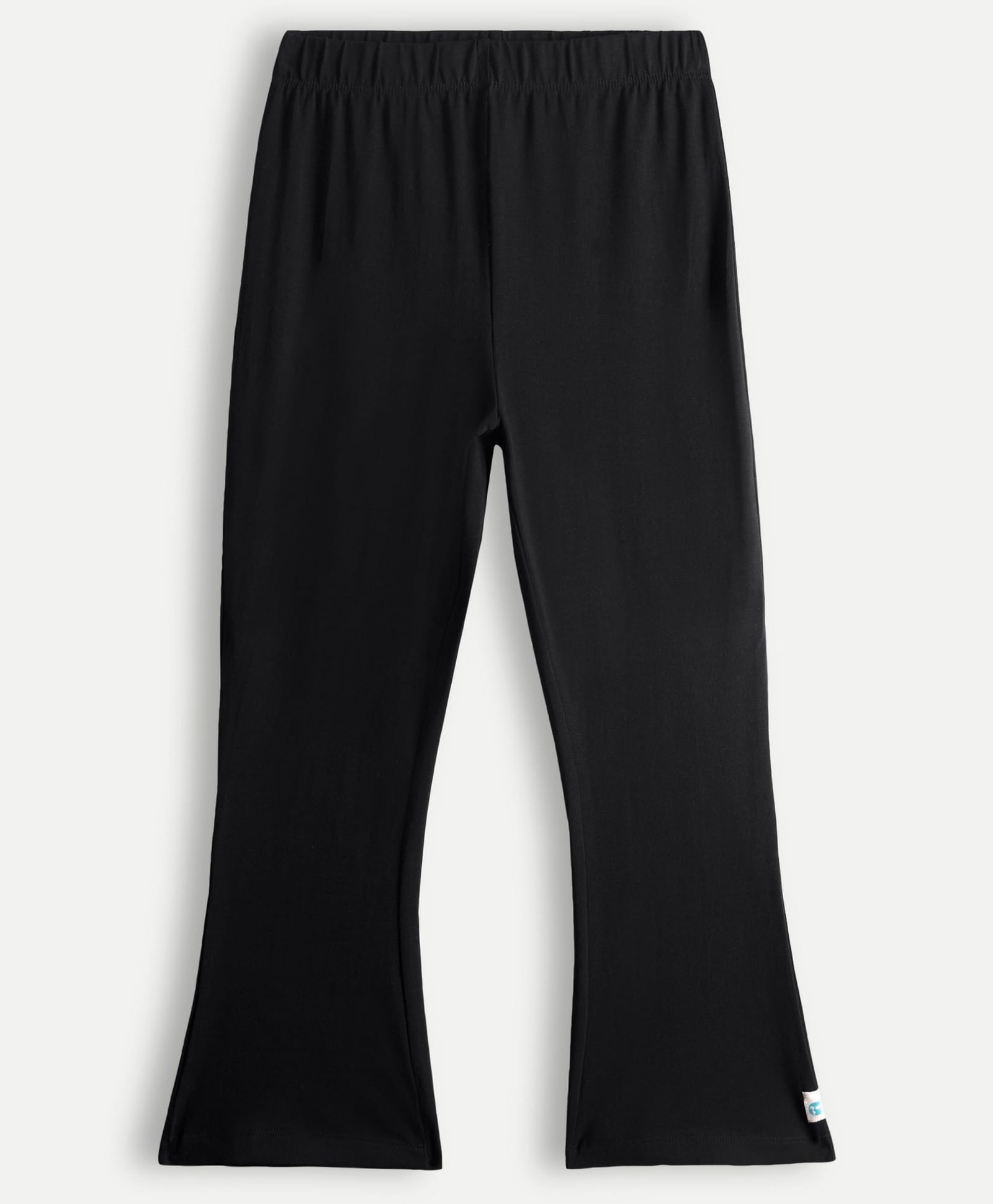 chuckleberrie Cotton Knit Full Solid Flared Trousers - Black-picture-24